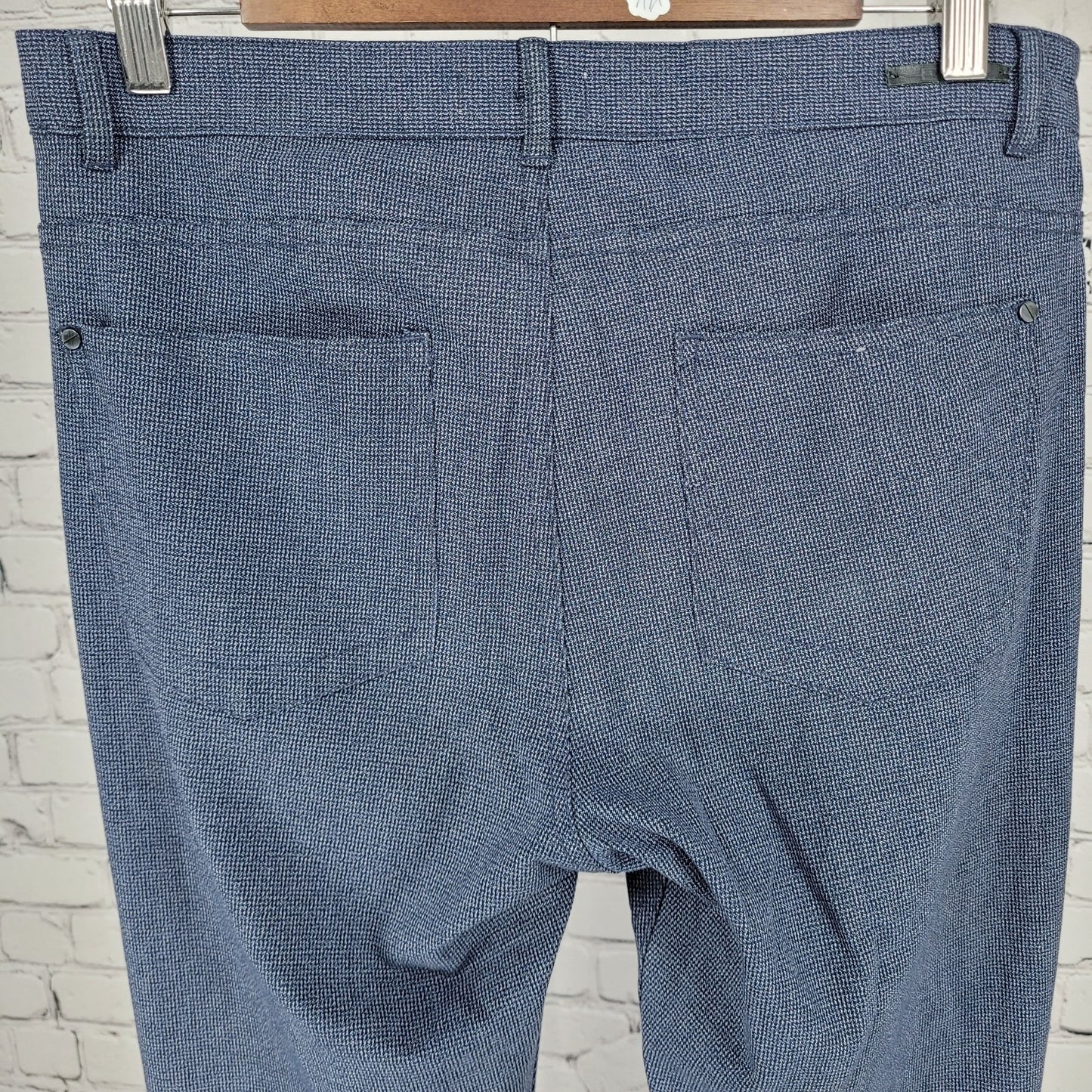 Zara Man Blue Slim Straight Leg Lightweight Stretch Charm Pants Size 31 (31x29)