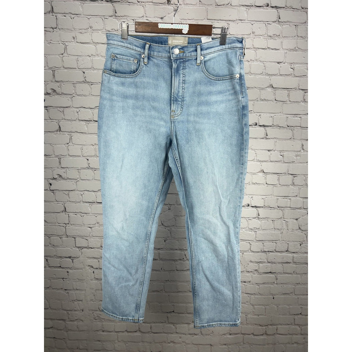 Everlane Cheeky Light Wash High Rise Cropped Women's Denim Jeans 31R (32X27.5)