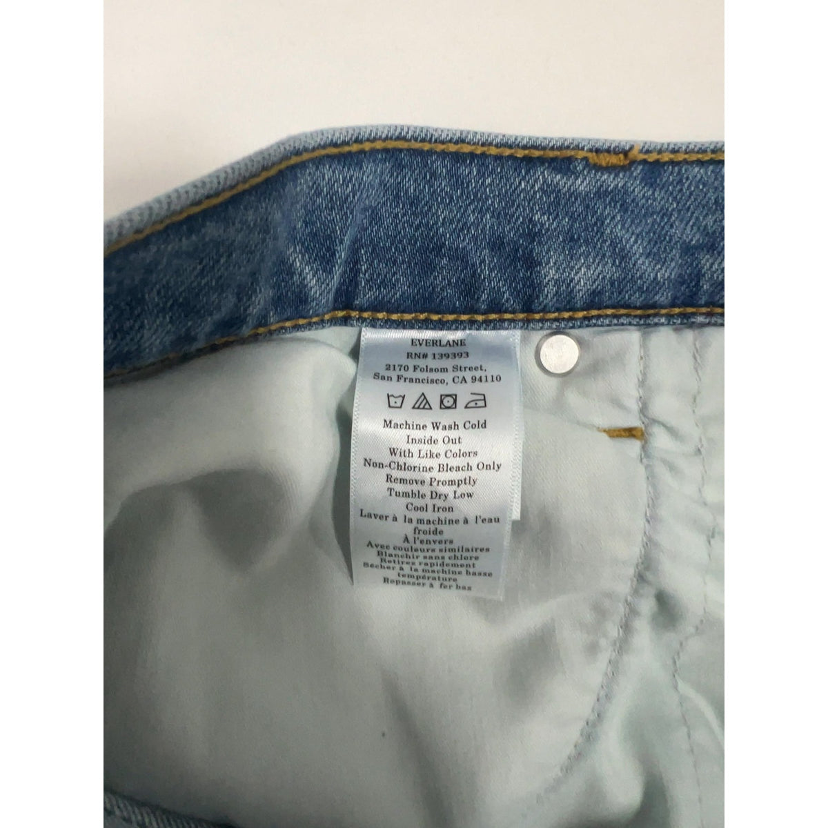 Everlane Cheeky Light Wash High Rise Cropped Women's Denim Jeans 31R (32X27.5)