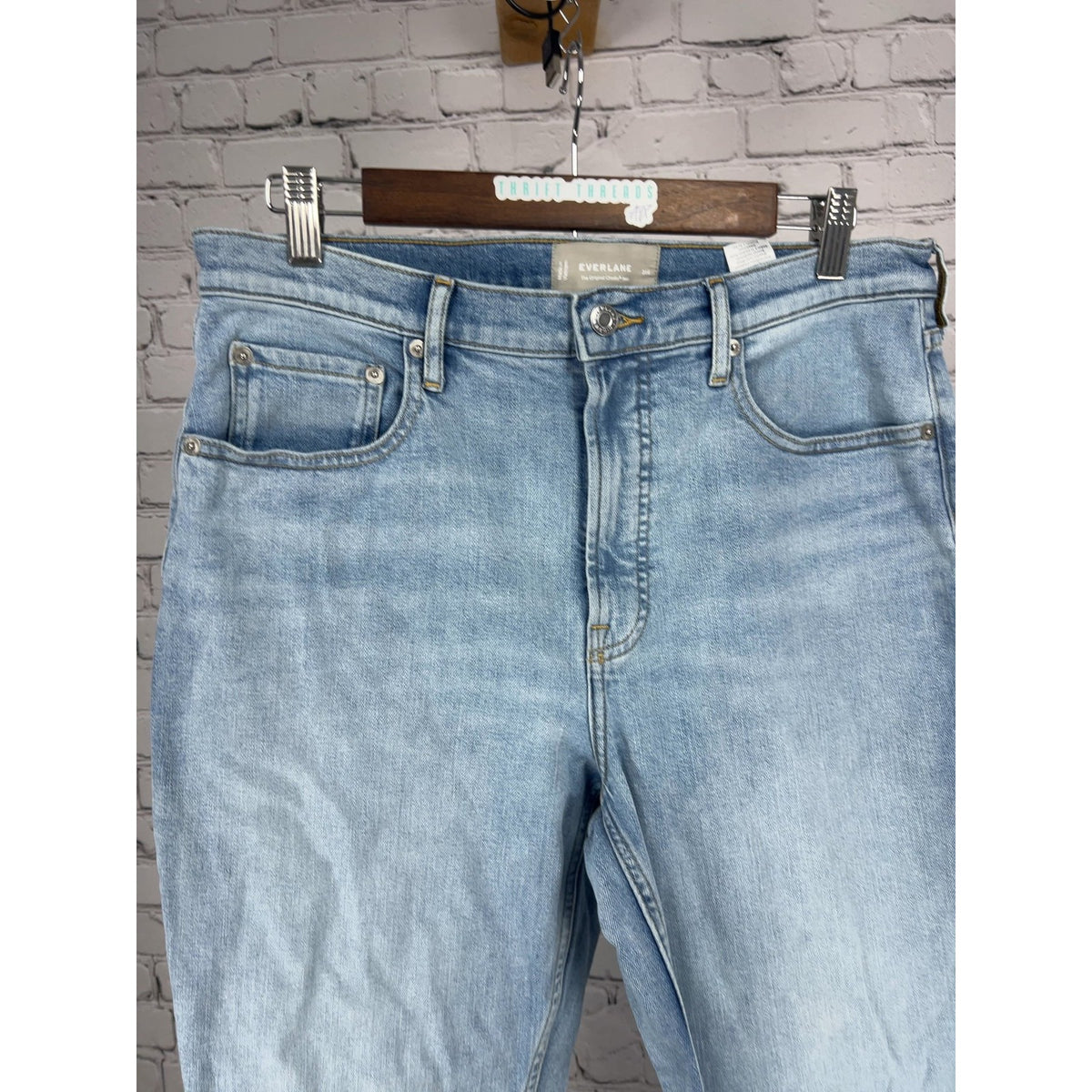 Everlane Cheeky Light Wash High Rise Cropped Women's Denim Jeans 31R (32X27.5)