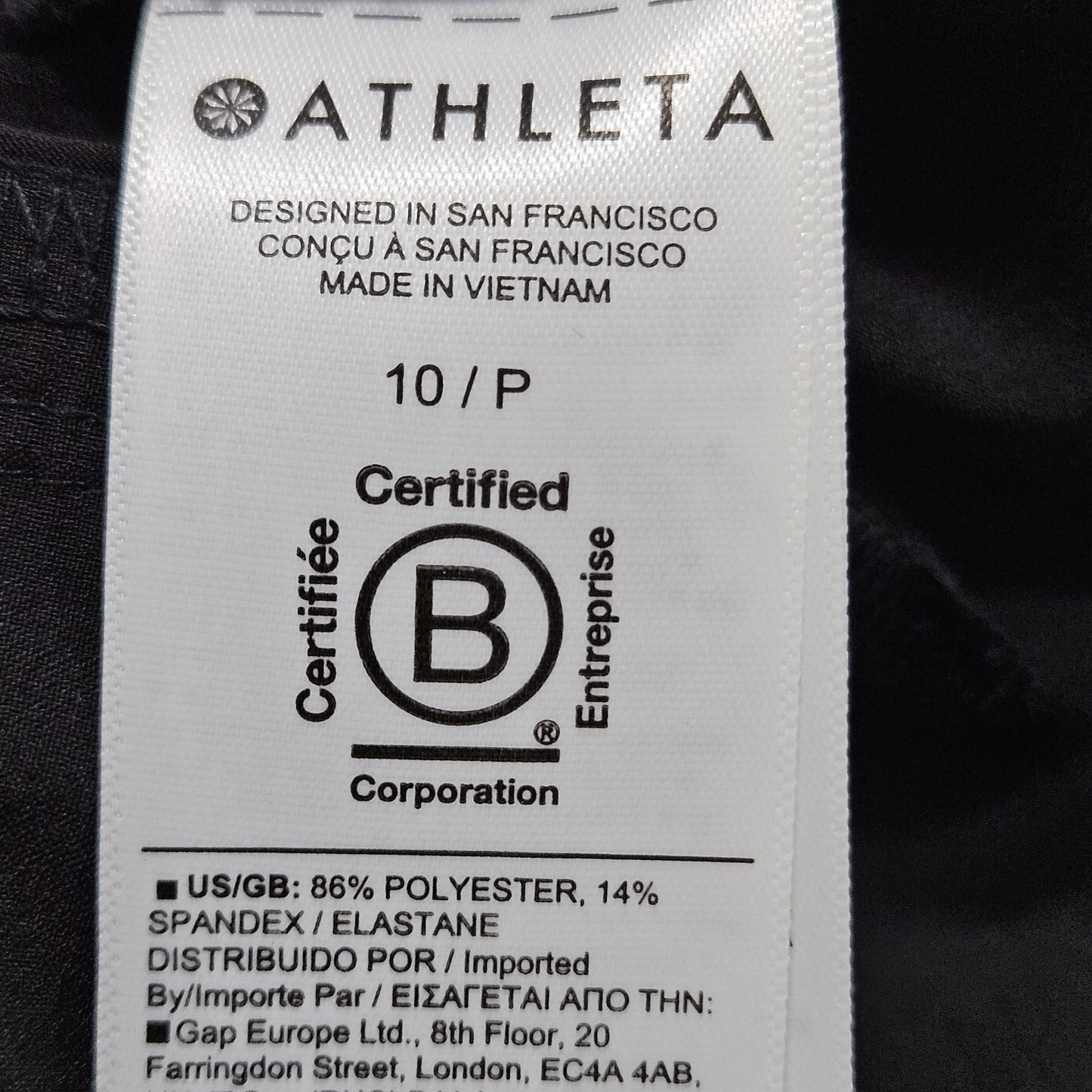 Athleta Black Pleated Wide Leg Front Zip Sleeveless Stretch 1 Piece Jumper 10P