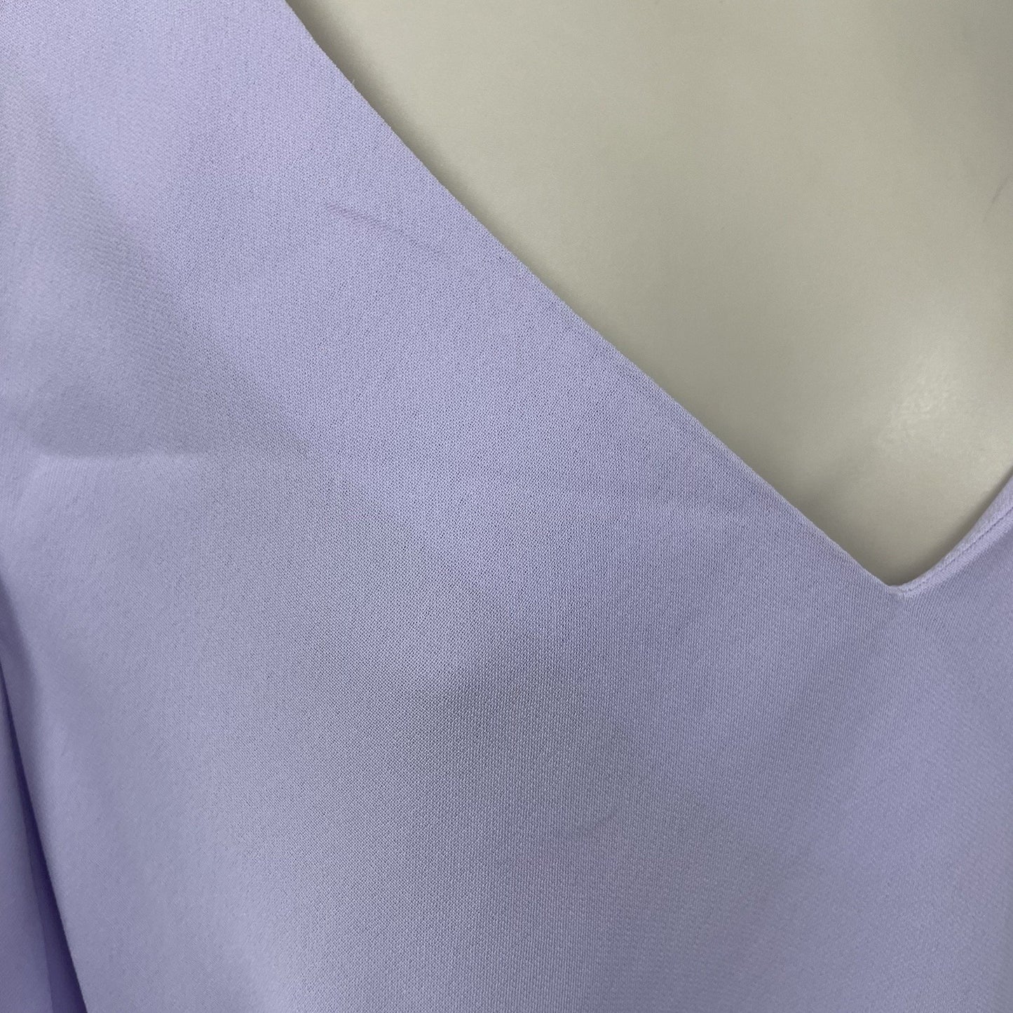 NWD Dressbarn Purple Embroidered Floral Flutter Short Sleeve Blouse Top Size 16W