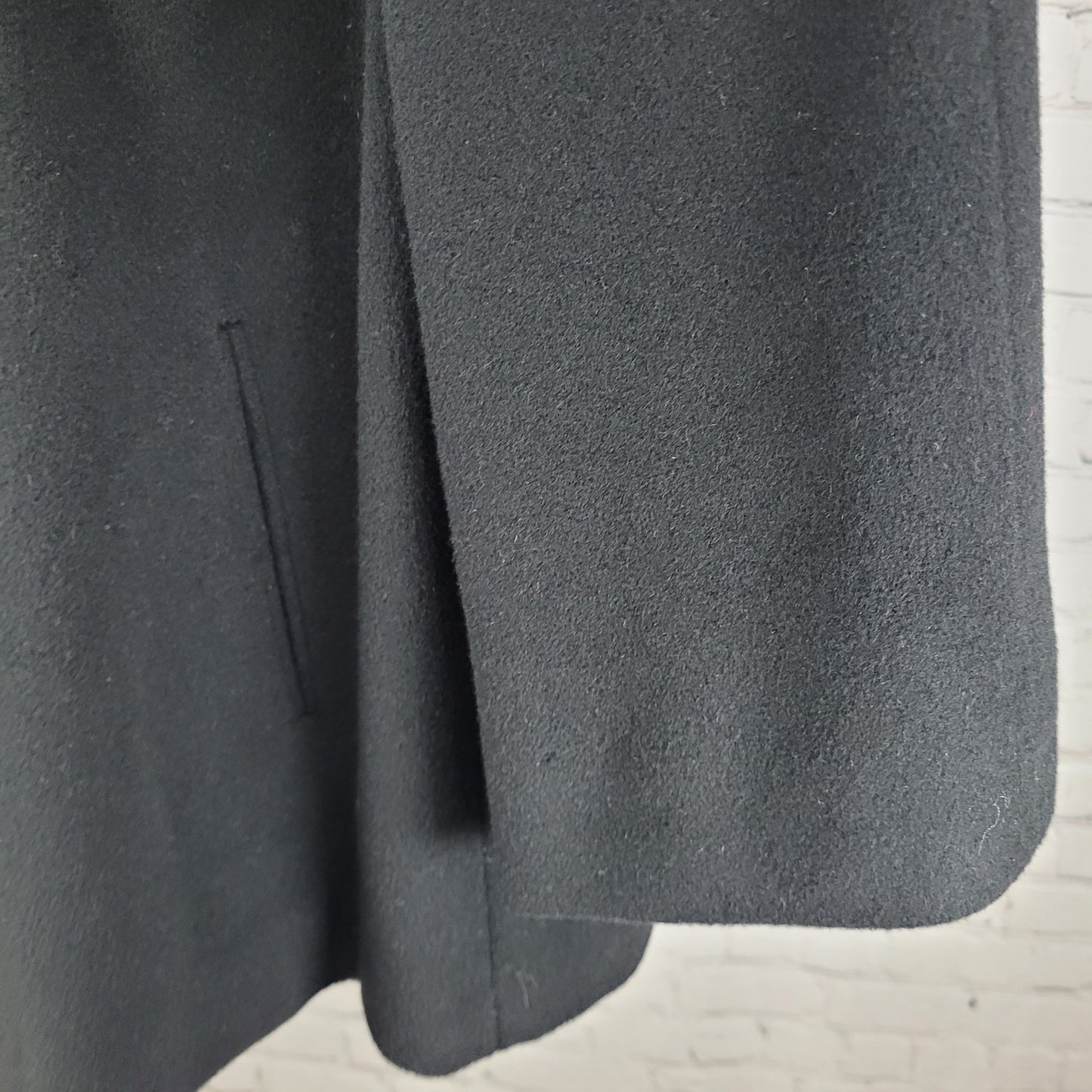 VTG Townley Black 100% Cashmere Shawl Collar Pockets Lined Jacket Size XL