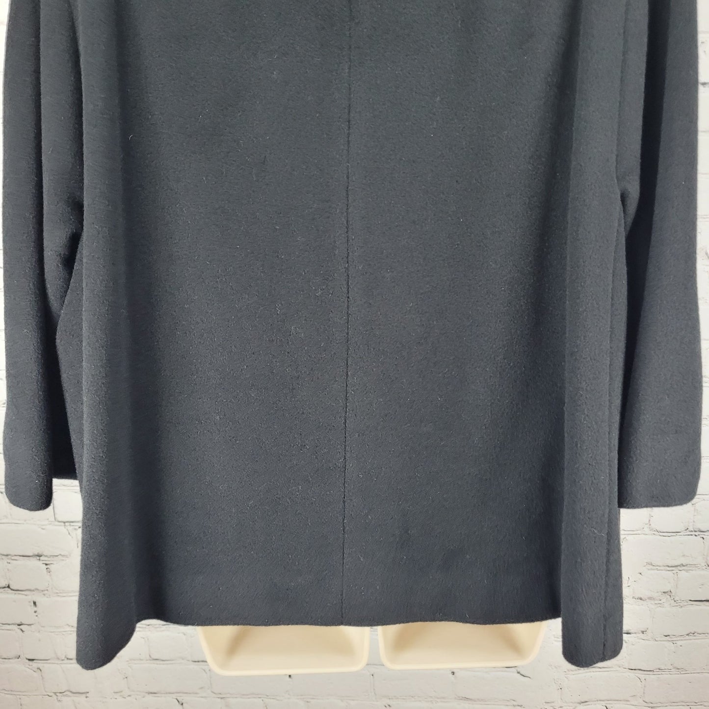 VTG Townley Black 100% Cashmere Shawl Collar Pockets Lined Jacket Size XL