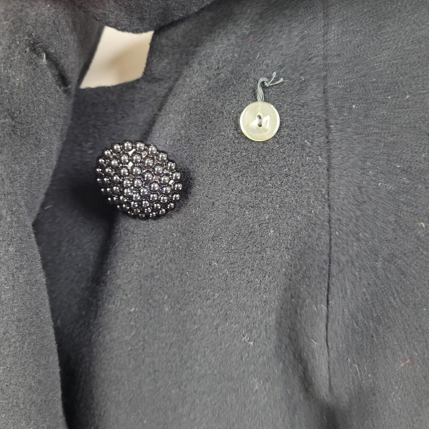 VTG Townley Black 100% Cashmere Shawl Collar Pockets Lined Jacket Size XL