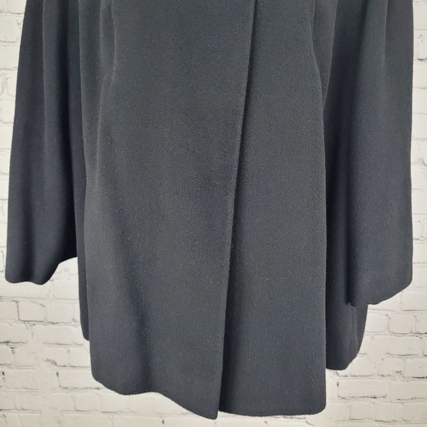 VTG Townley Black 100% Cashmere Shawl Collar Pockets Lined Jacket Size XL