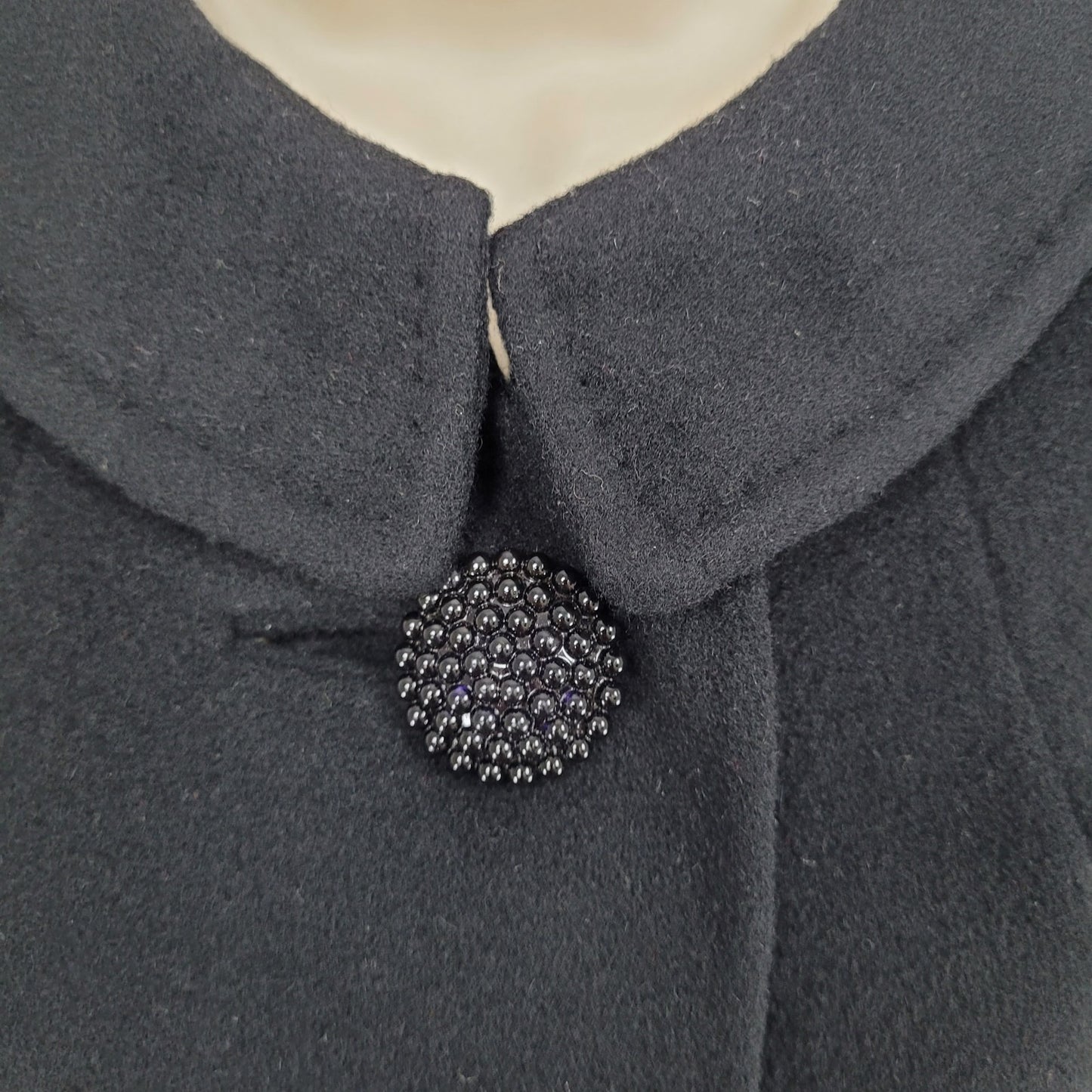VTG Townley Black 100% Cashmere Shawl Collar Pockets Lined Jacket Size XL