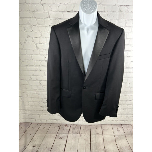 Jos A Bank Black Chico Tailored Fit Tuxedo Suit Jacket Blazer Coat Men’s 37R