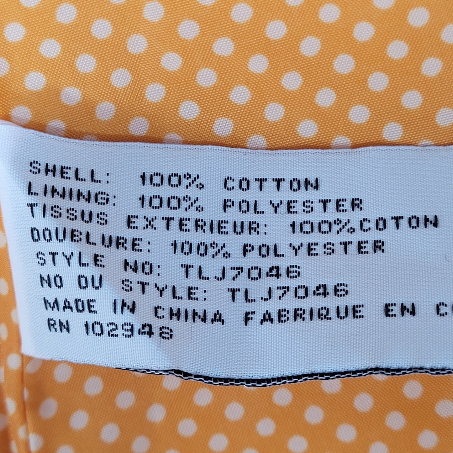 Tulle Anthropologie Yellow Cotton Double Breasted Vented Jacket Size Medium M