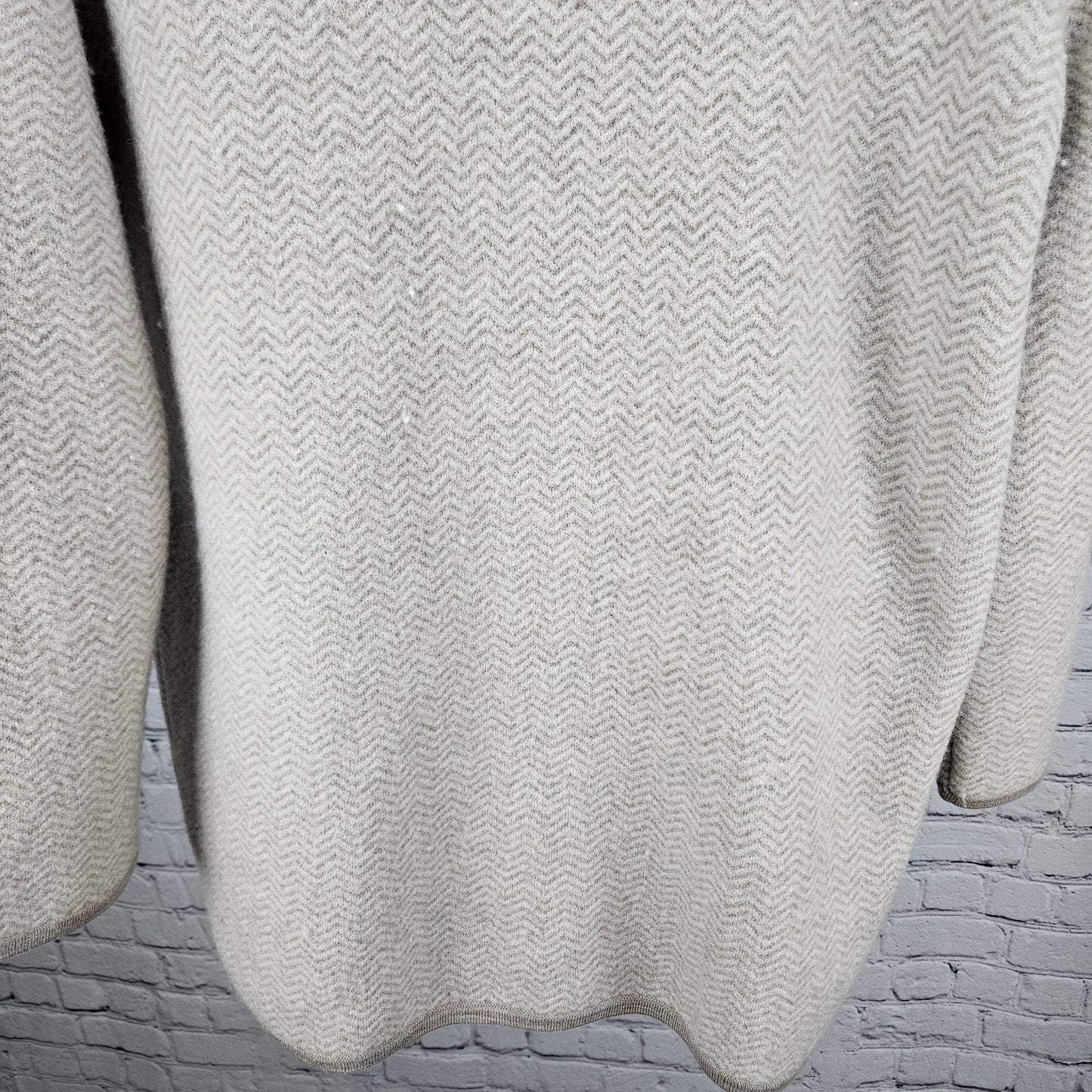 NWT Madewell Beige 100% Merino Wool Herringbone Buttoned Lightweight Coat Small