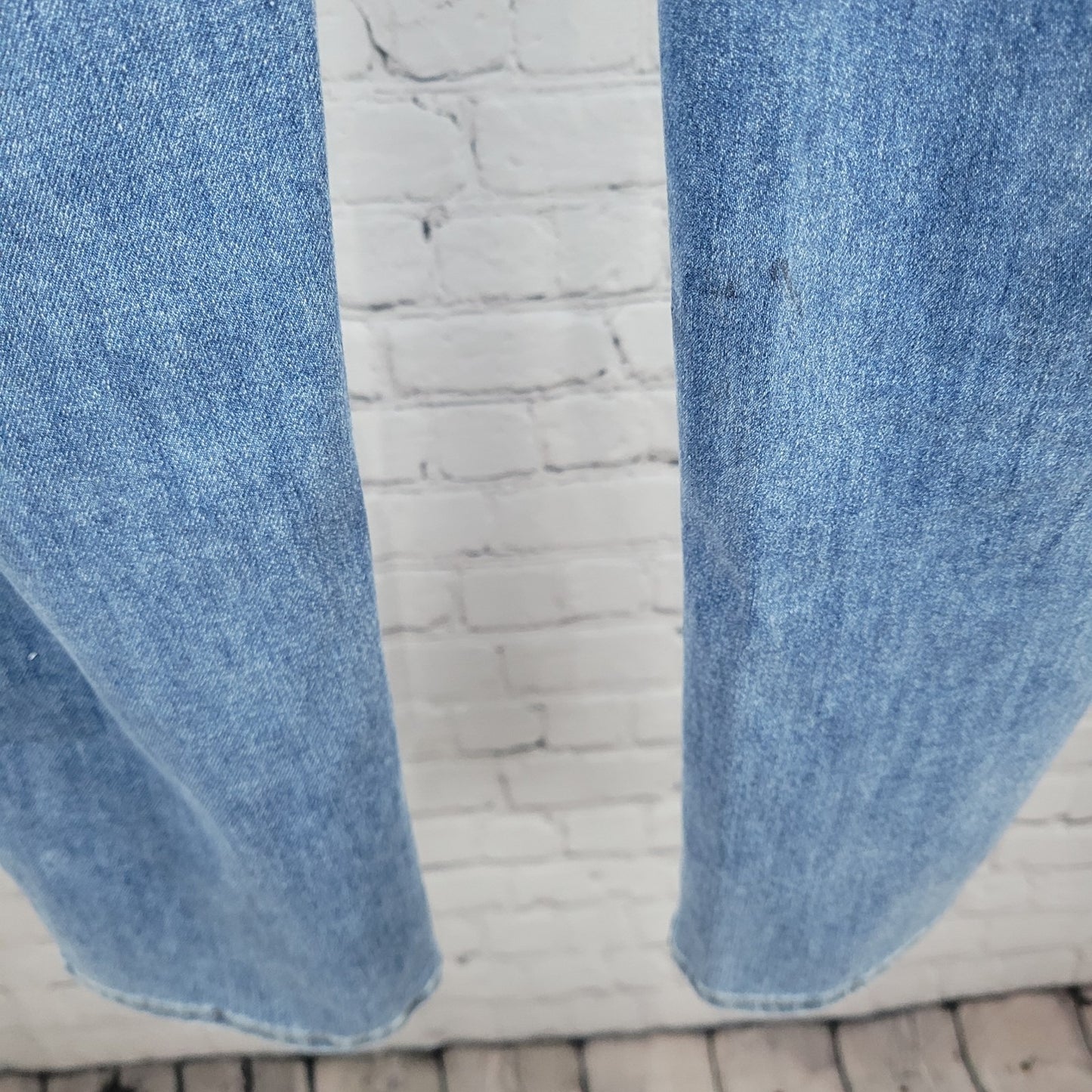Soft Surroundings Blue Distressed High Rise Stretch Jeans Large L (35x30)