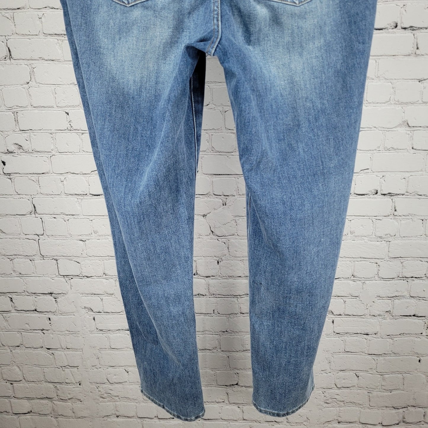 Soft Surroundings Blue Distressed High Rise Stretch Jeans Large L (35x30)