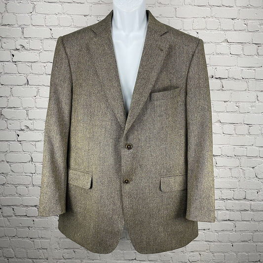 Jos A Bank Brown Joseph Tweed Wool Cashmere 2 Button Blazer Sports Coat Size 42