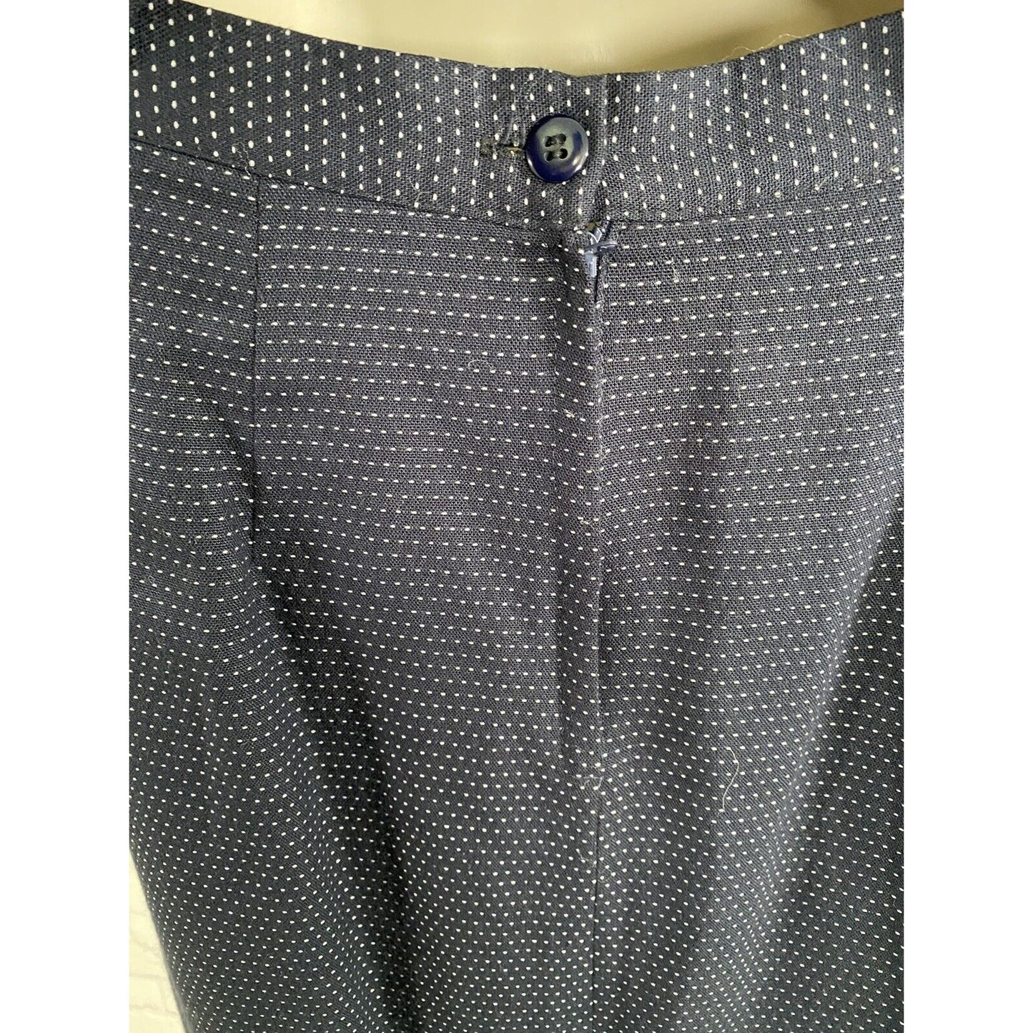 VTG Karen Ellis Navy Blue Two Piece Pencil Skirt Suit Jacket Blazer Size 6