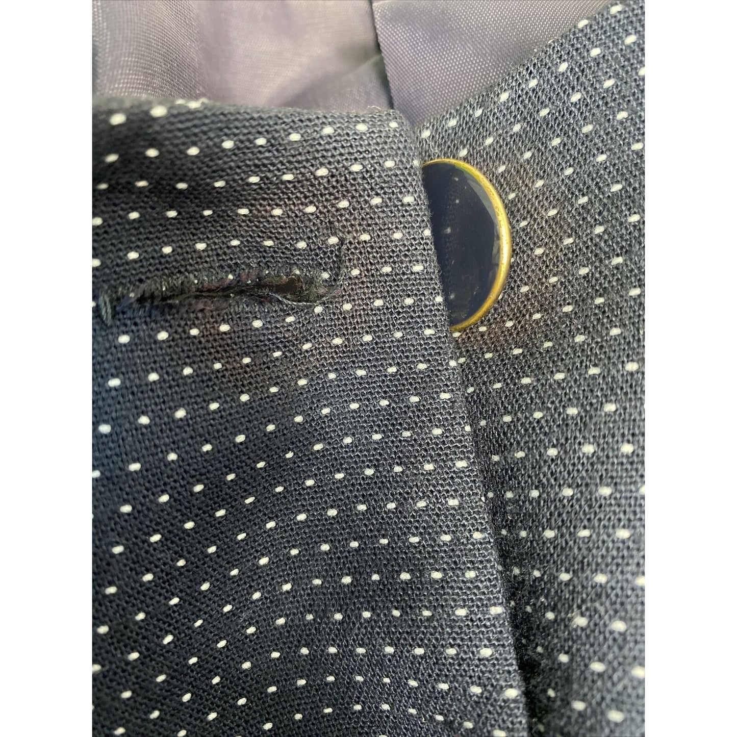 VTG Karen Ellis Navy Blue Two Piece Pencil Skirt Suit Jacket Blazer Size 6