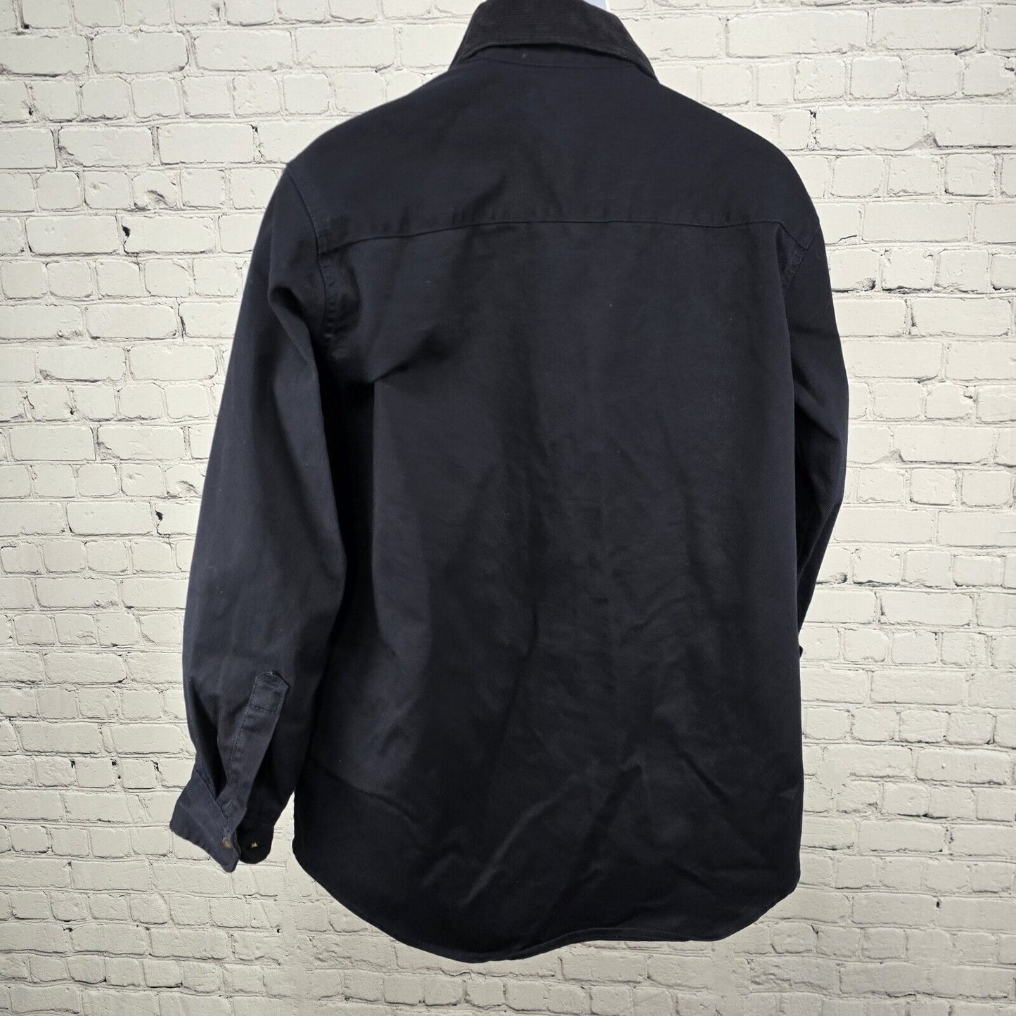 John Galt Dark Denim Lightweight Jacket With Corduroy Collar Mens Size Small S