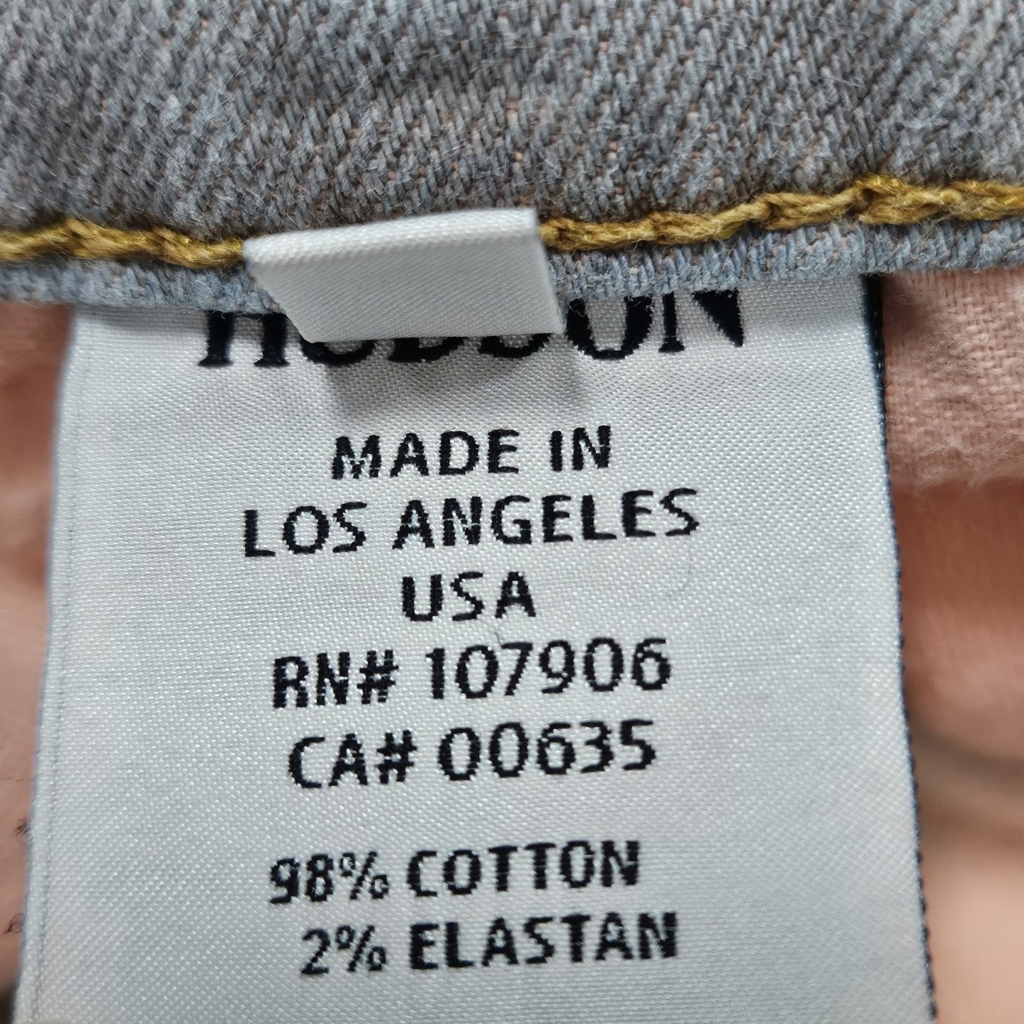 Hudson Orange Sun Moss Mid Rise Raw Hem Button Fly Denim Shorts USA 27 (30x2.5)