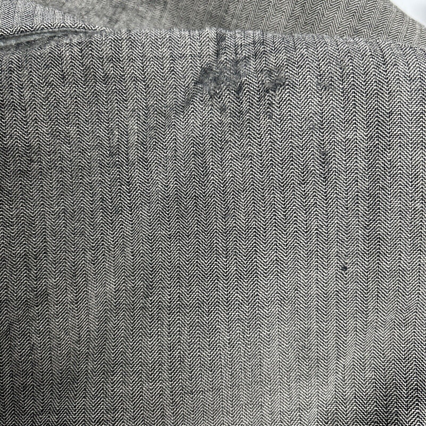 VTG Alan Lebow Black White Herringbone Worsted Wool Aragon Jacket Blazer 42R