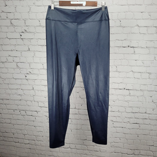 NWD Offline Aerie Real Luxe Blue Faux Leather Hi-Rise Lightweight Leggings XL