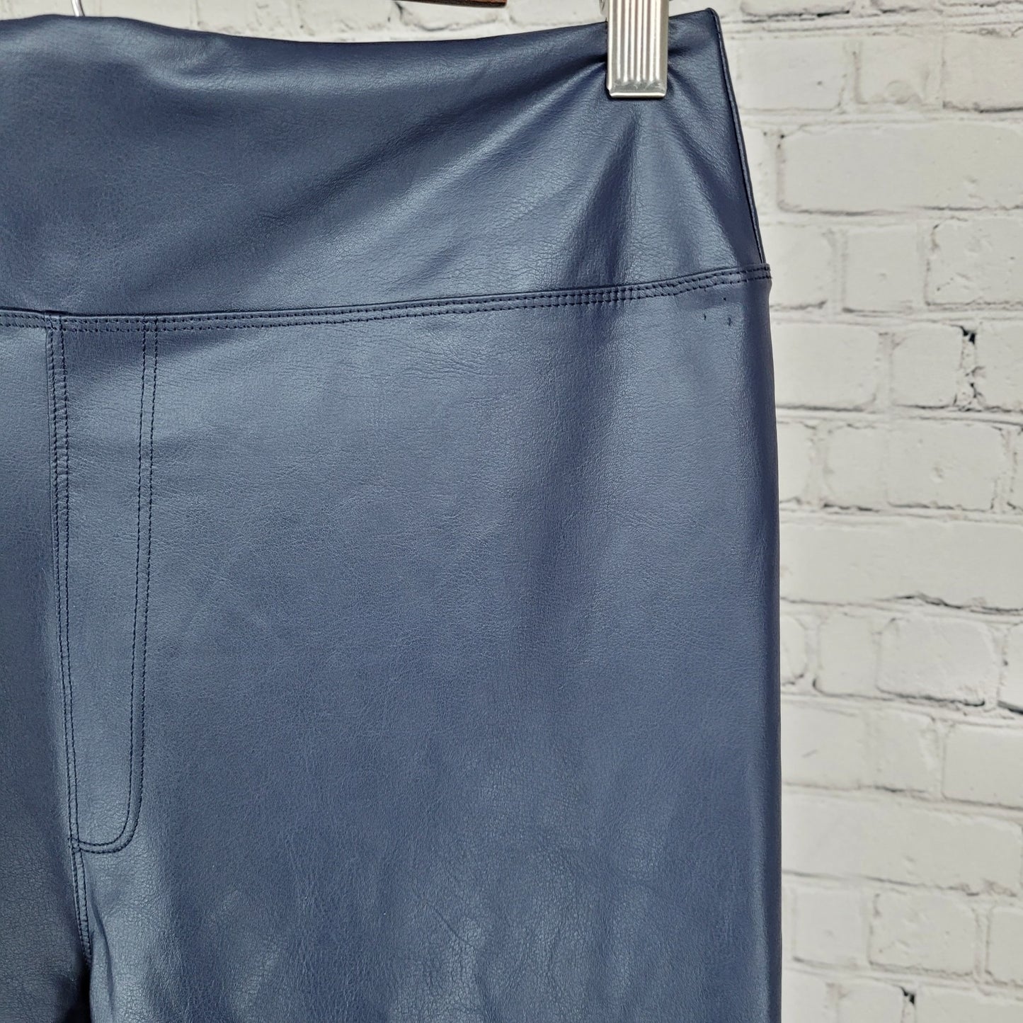 NWD Offline Aerie Real Luxe Blue Faux Leather Hi-Rise Lightweight Leggings XL
