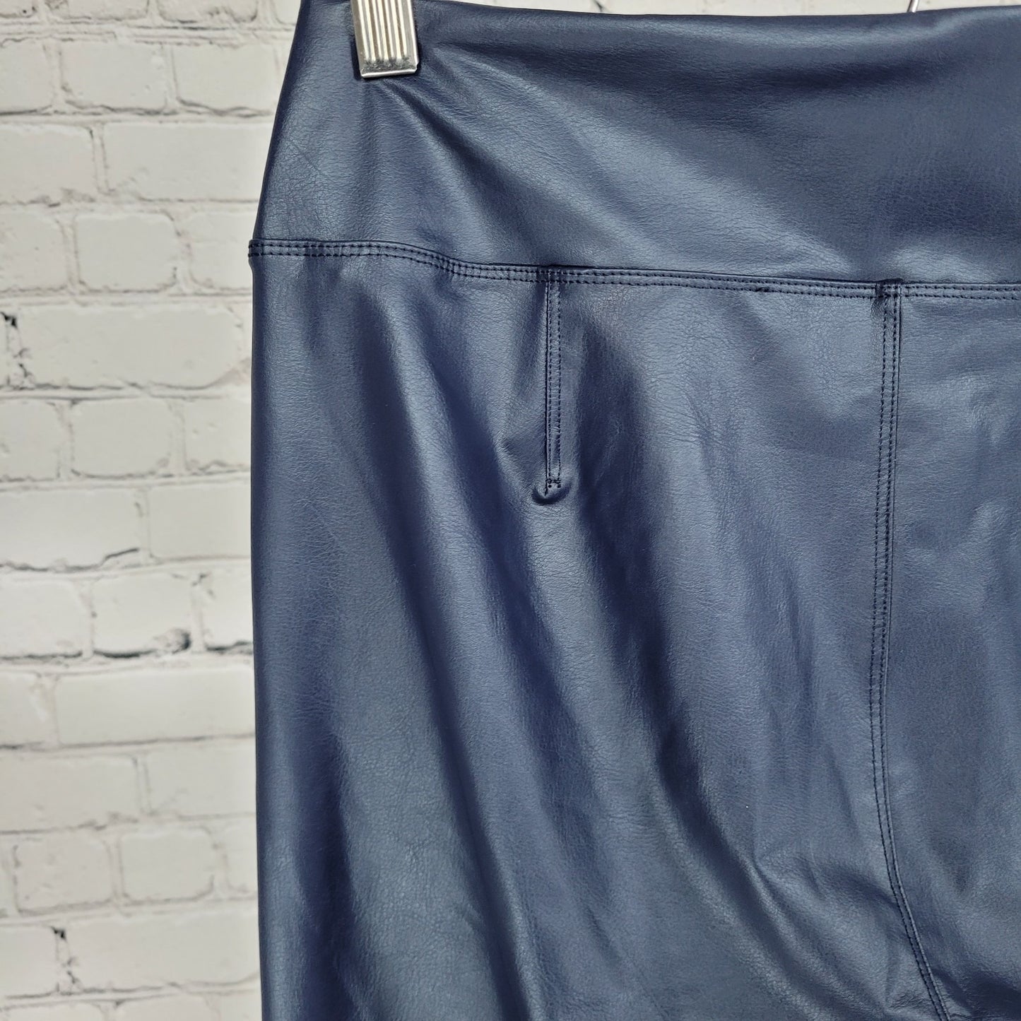 NWD Offline Aerie Real Luxe Blue Faux Leather Hi-Rise Lightweight Leggings XL