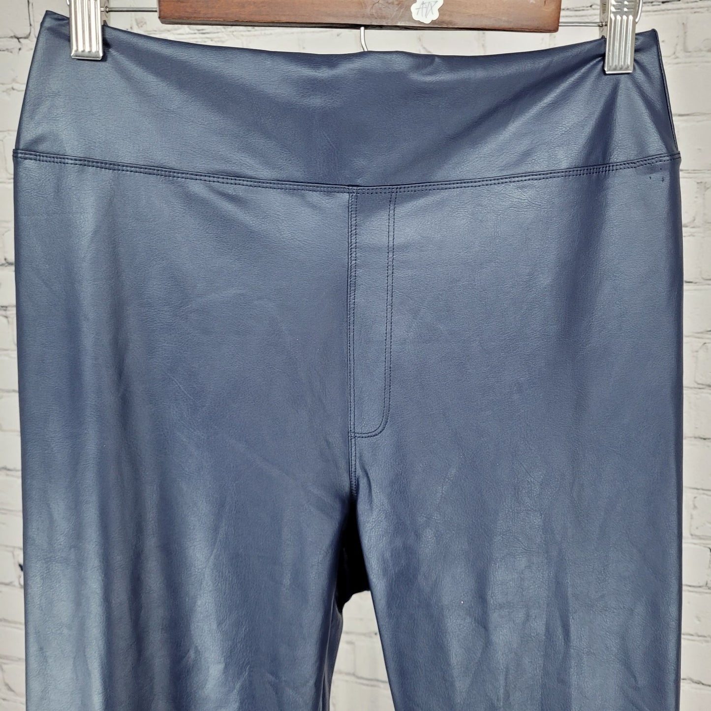 NWD Offline Aerie Real Luxe Blue Faux Leather Hi-Rise Lightweight Leggings XL