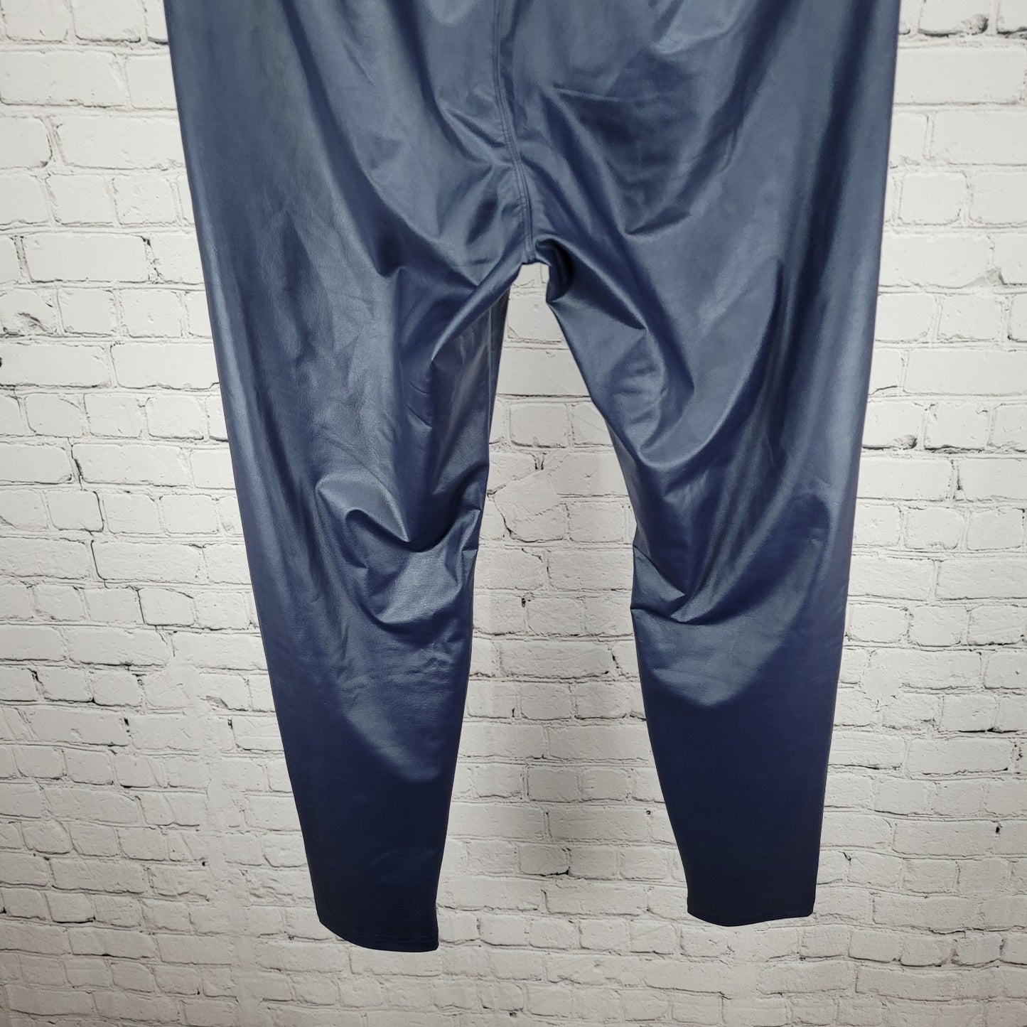 NWD Offline Aerie Real Luxe Blue Faux Leather Hi-Rise Lightweight Leggings XL