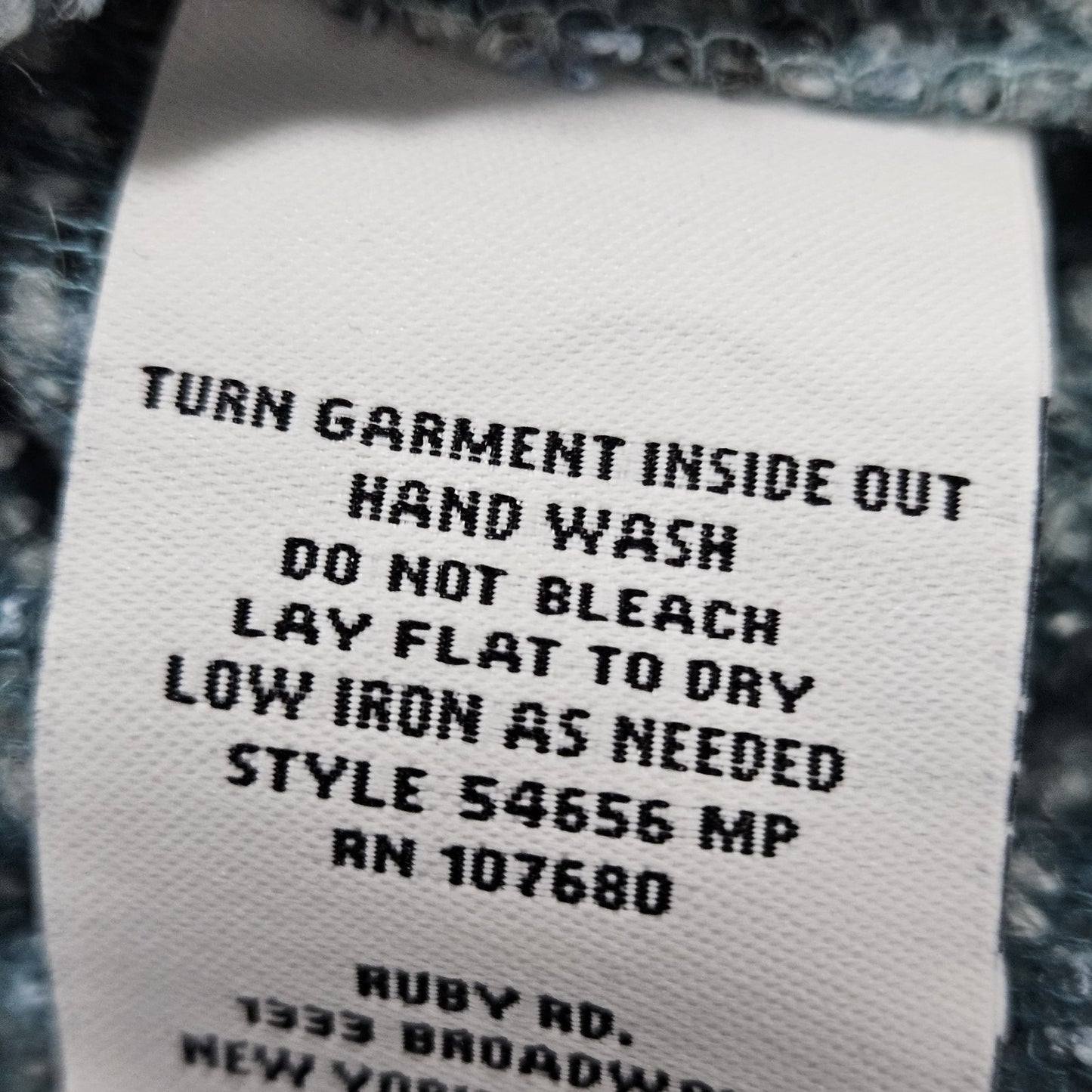 NWT Ruby Rd Jade Blue Wool Blend Boucle Turtle Neck Pullover Relaxed Sweater 2X