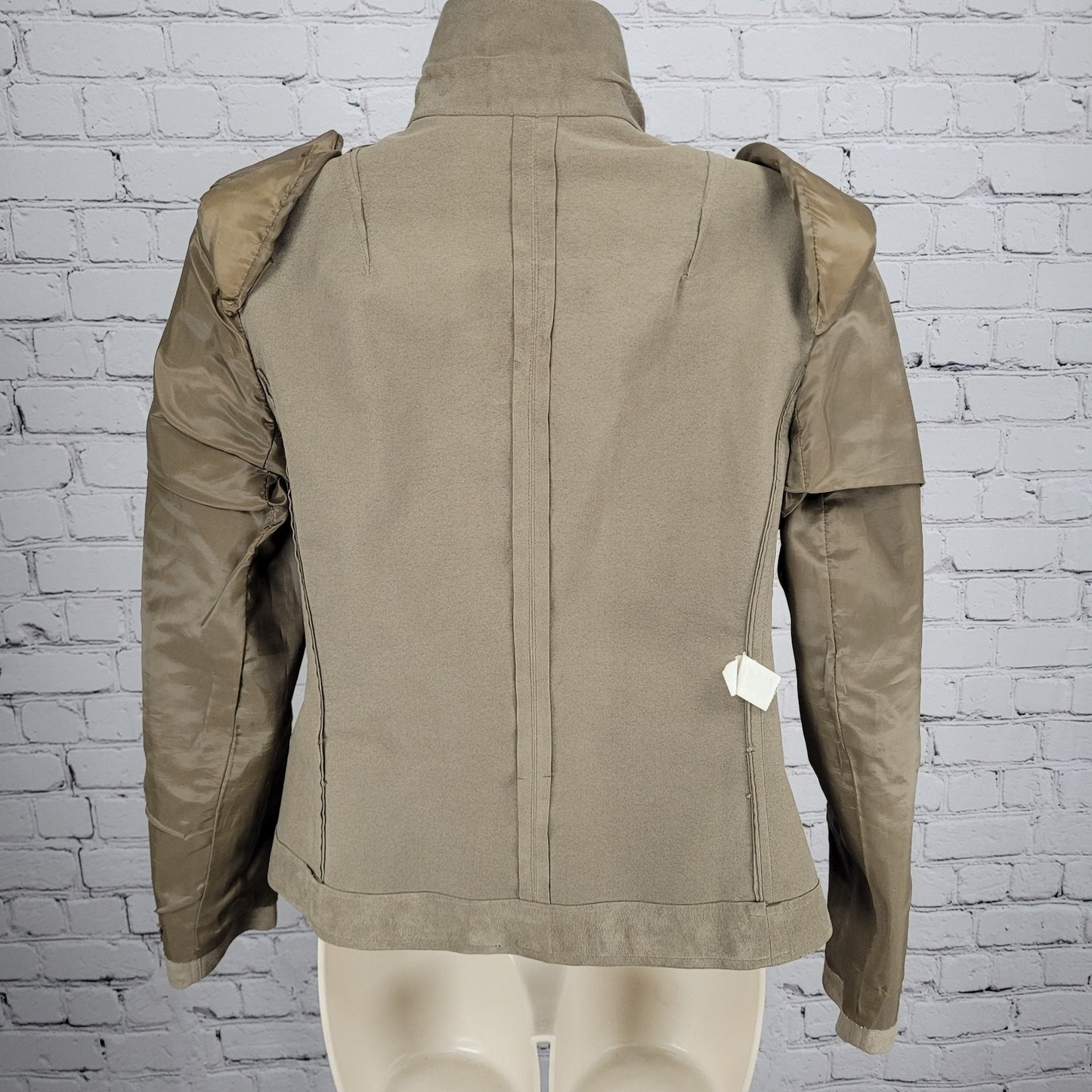 VTG Skinner Brown Ultra Suede Fabric Buttoned Lightweight Notch Jacket USA XS