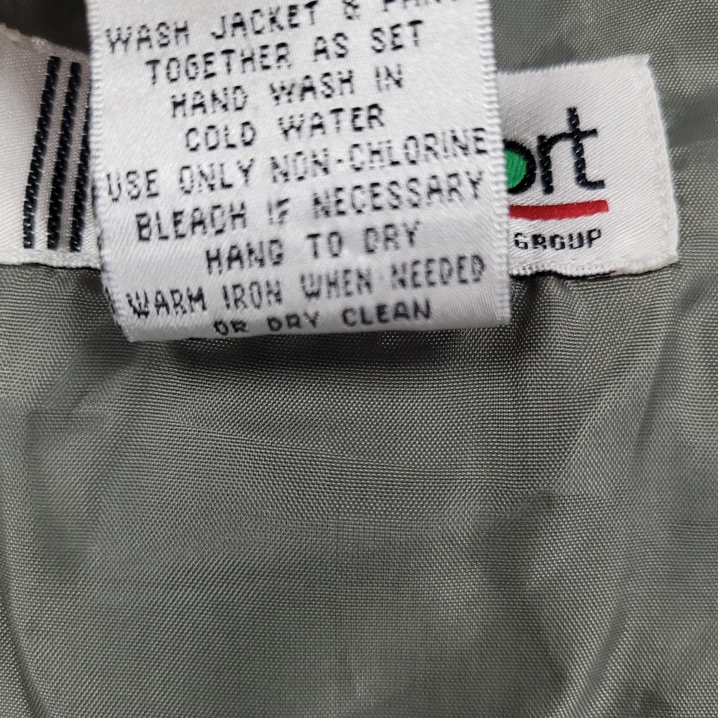 VTG C.A. Sport Green 100% Silk Lightweight Buttoned Lined Jacket Safari Large L