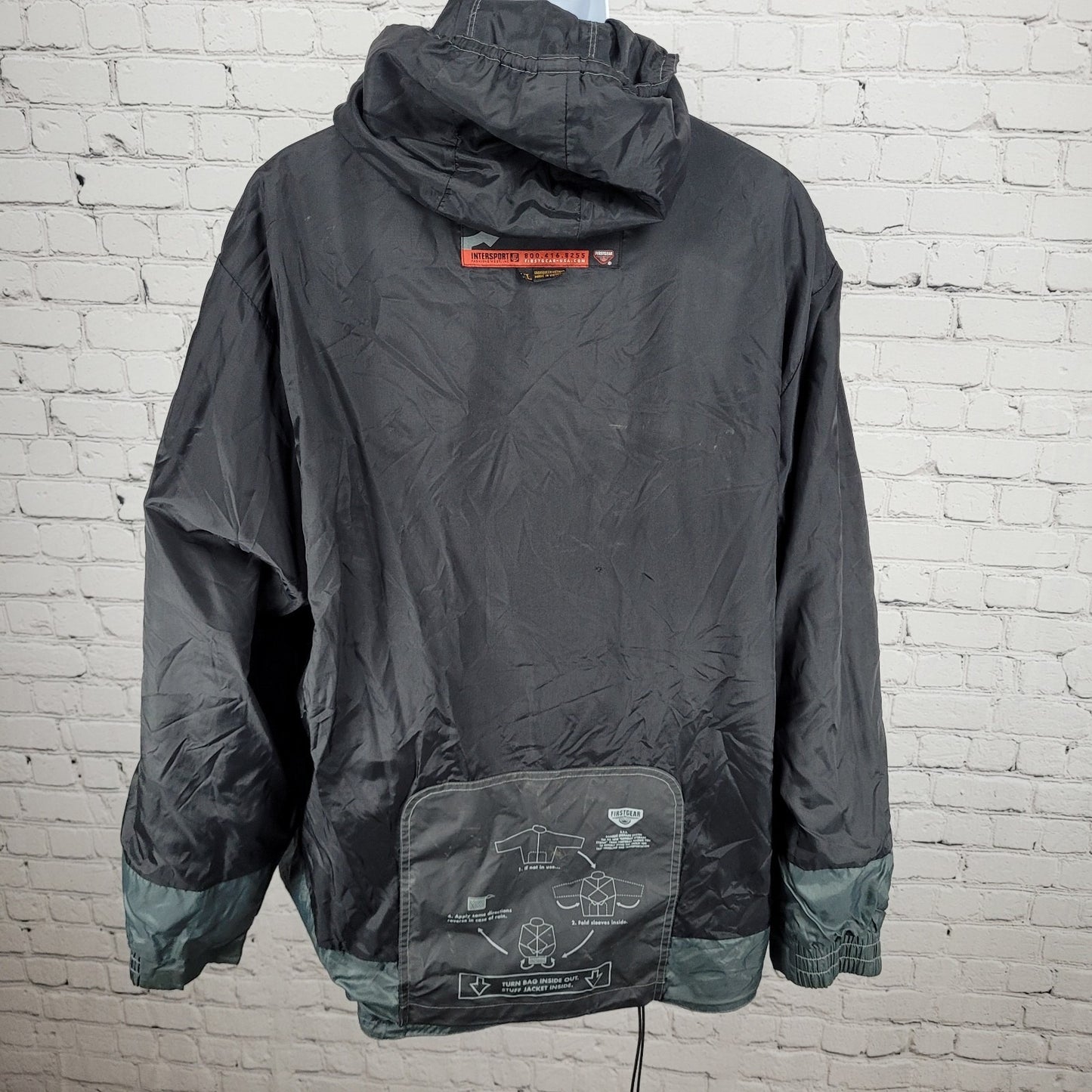 First Gear Premium Riding Equipment Intersport Hooded Rainman Jacket Size XL