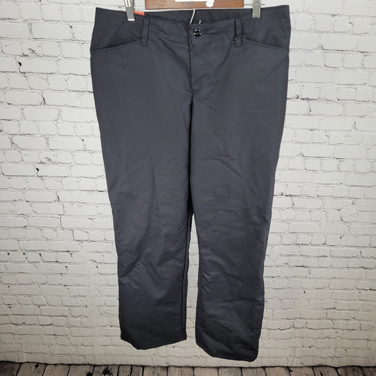 NWT Red Kap Black Twill Canvas Mid Rise Straight Workwear Pants Size 14 (34x31)