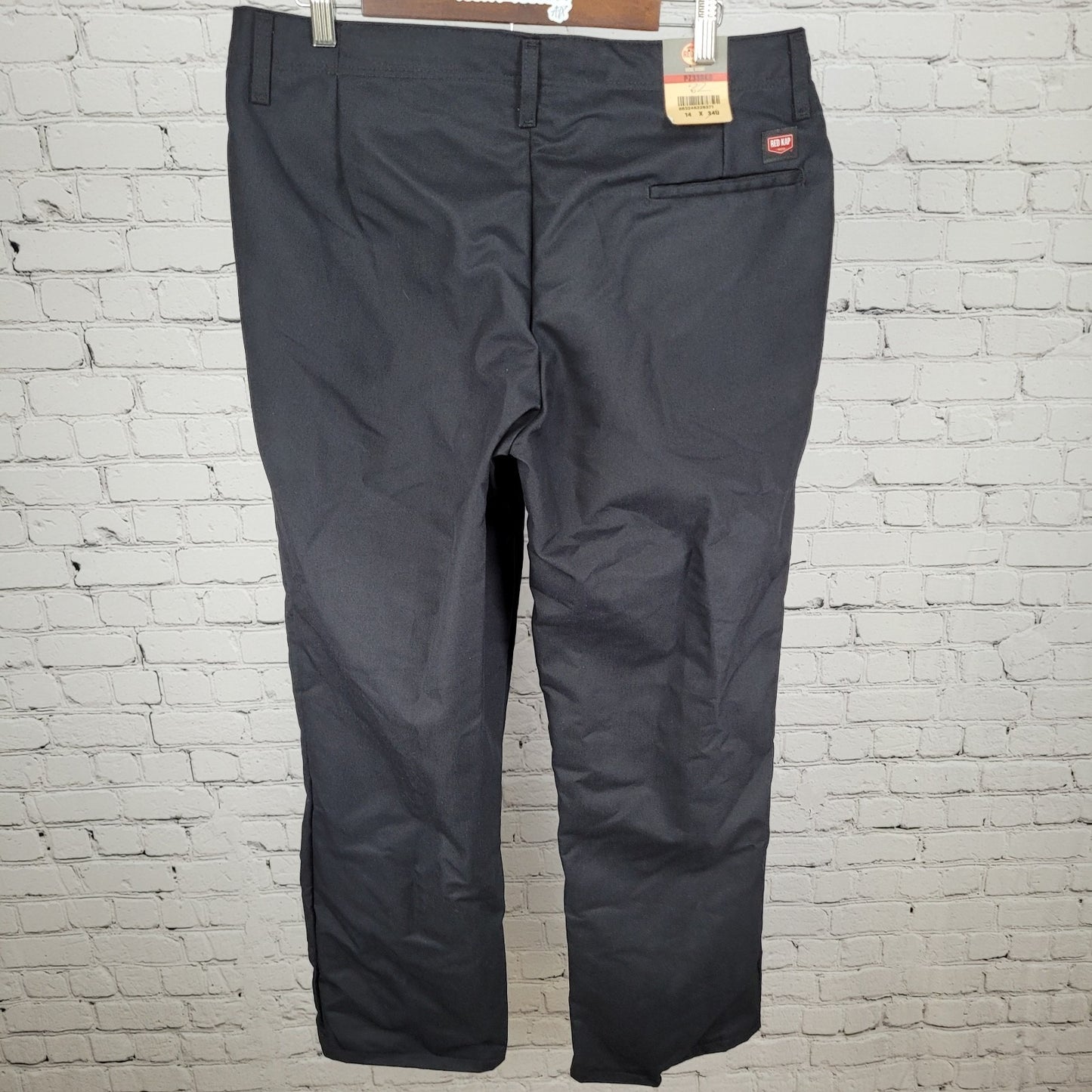 NWT Red Kap Black Twill Canvas Mid Rise Straight Workwear Pants Size 14 (34x31)