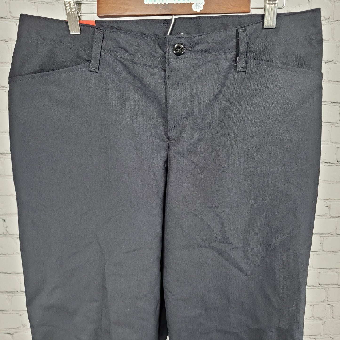 NWT Red Kap Black Twill Canvas Mid Rise Straight Workwear Pants Size 14 (34x31)