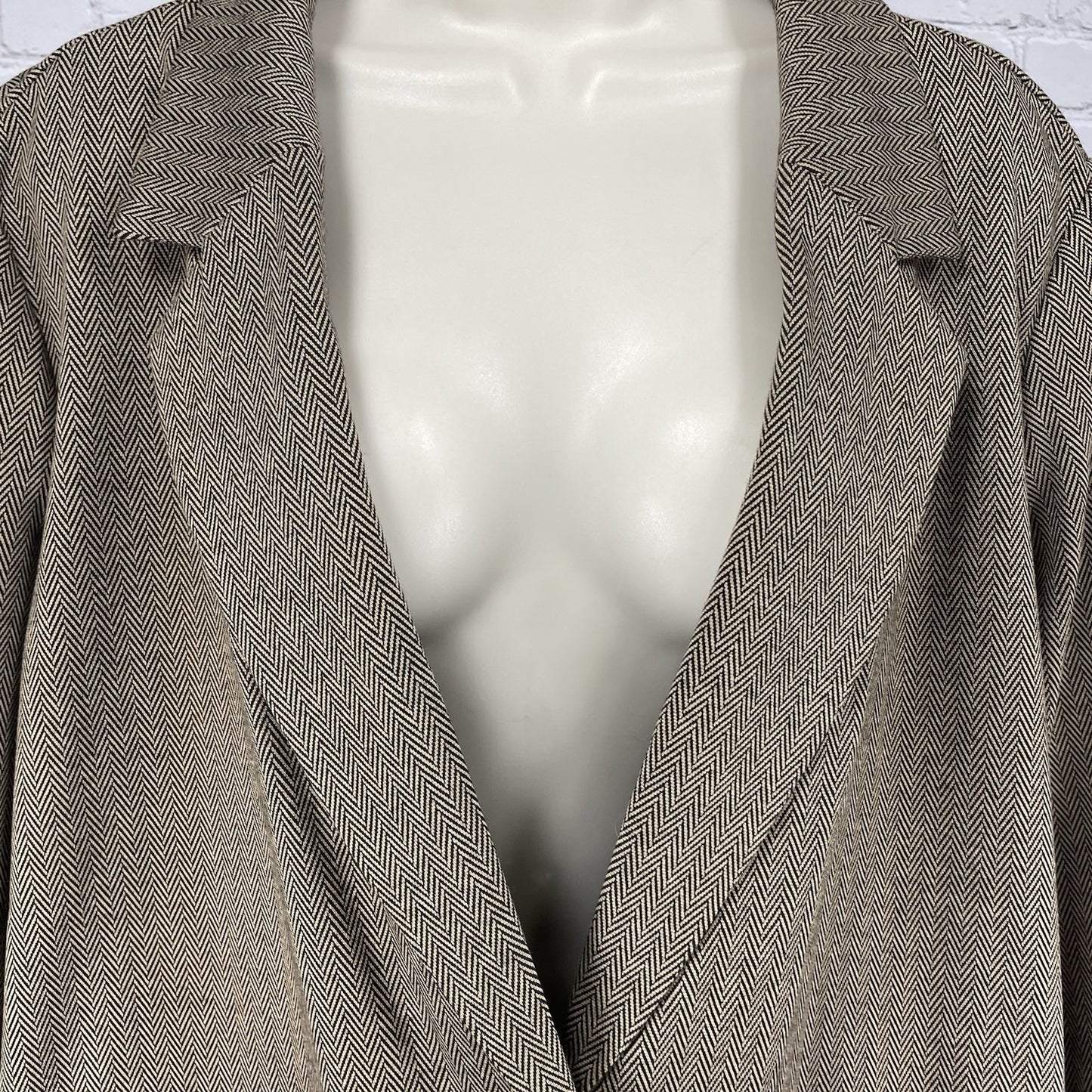 NWT Croft & Barrow Brown Herringbone 1 Button Vented Unlined Blazer Size PXL