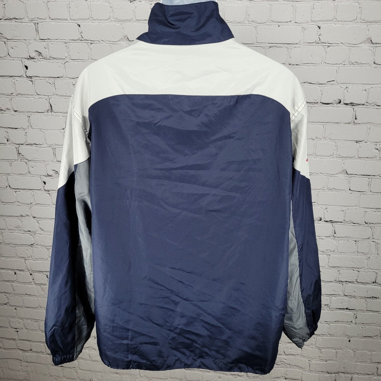 Reebok Team Apparel Navy NFL Cowboys Full Zip Pockets Windbreaker Jacket Size XL