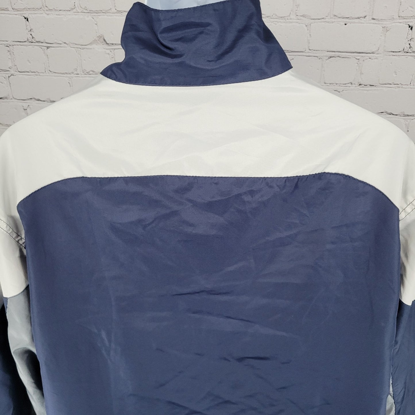 Reebok Team Apparel Navy NFL Cowboys Full Zip Pockets Windbreaker Jacket Size XL