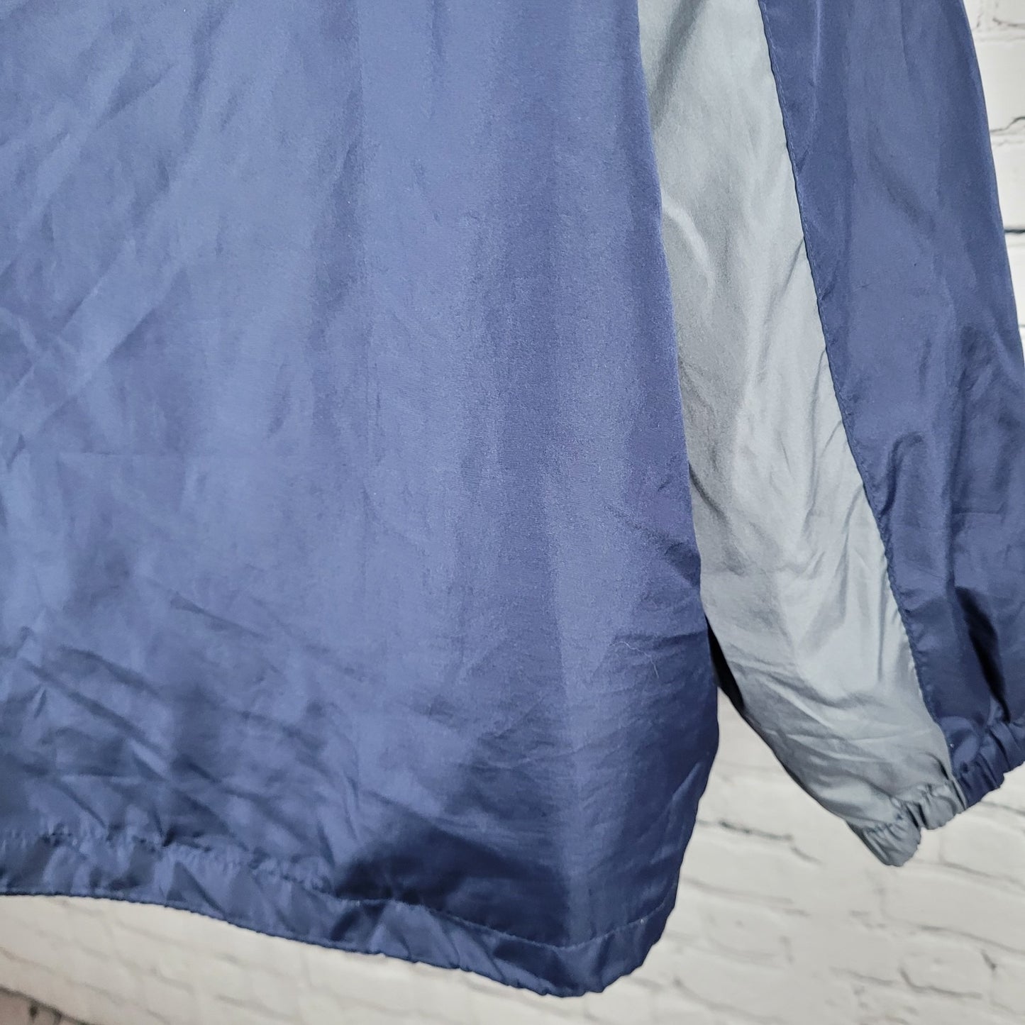 Reebok Team Apparel Navy NFL Cowboys Full Zip Pockets Windbreaker Jacket Size XL