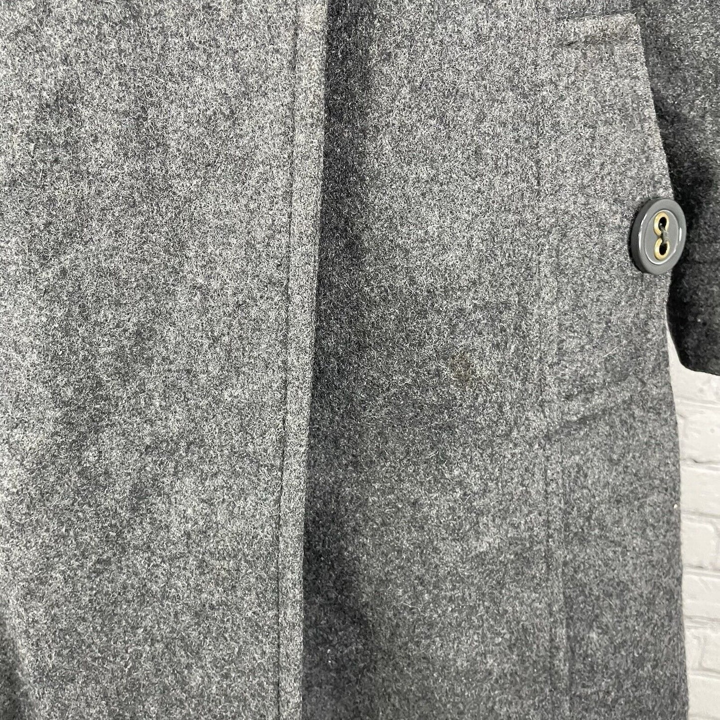 Tulle Anthropologie Grey Wool Blend Double Breasted Collar Pockets Size Medium M