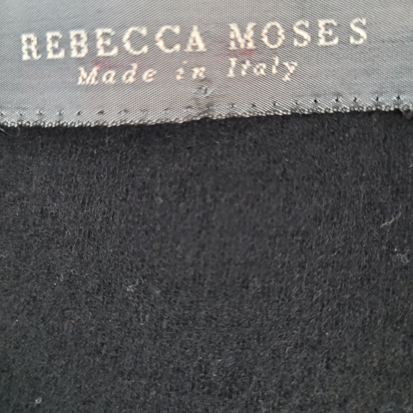 Rebecca Moses Black Sleeveless Shift Midi Dress Italy Made Size Medium M