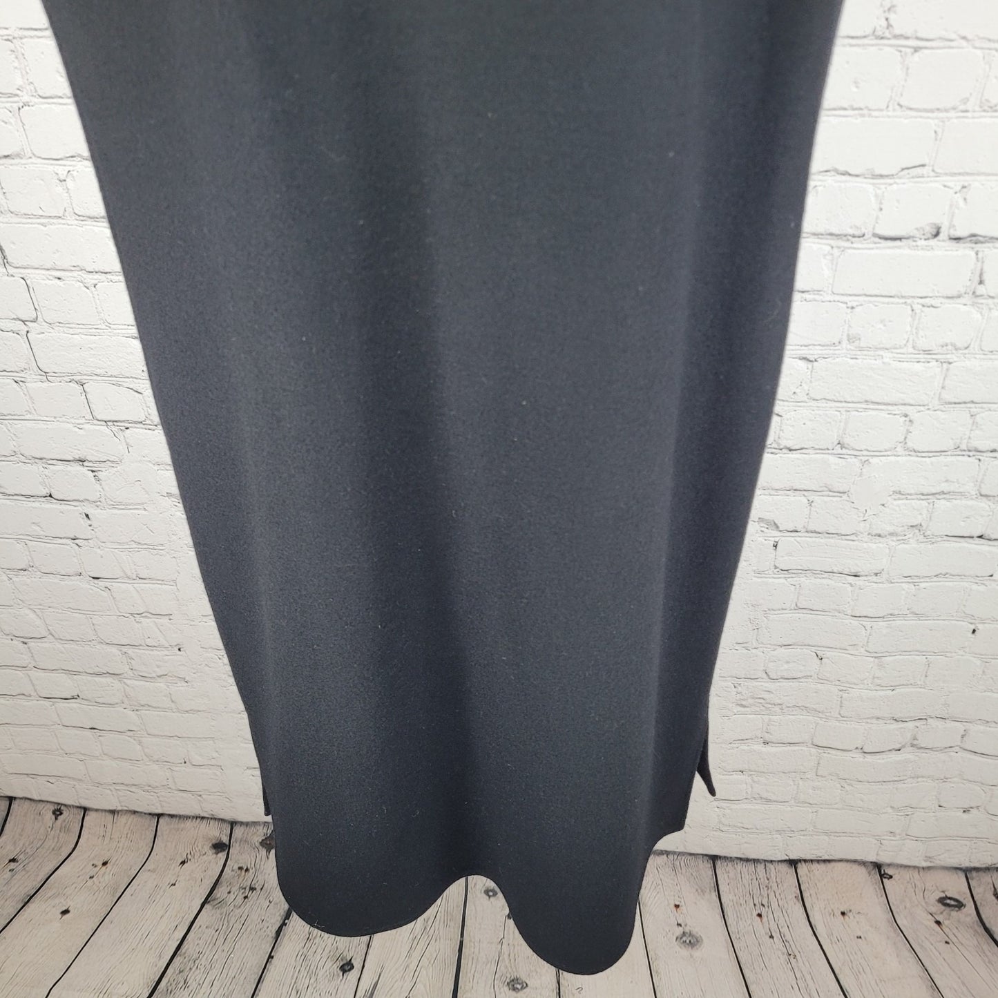 Rebecca Moses Black Sleeveless Shift Midi Dress Italy Made Size Medium M