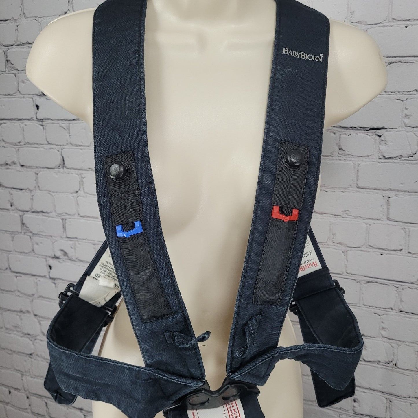 Baby Bjorn Navy Blue Baby Carrier Padded Buckle Size Adjustable Infant 8-25lbs
