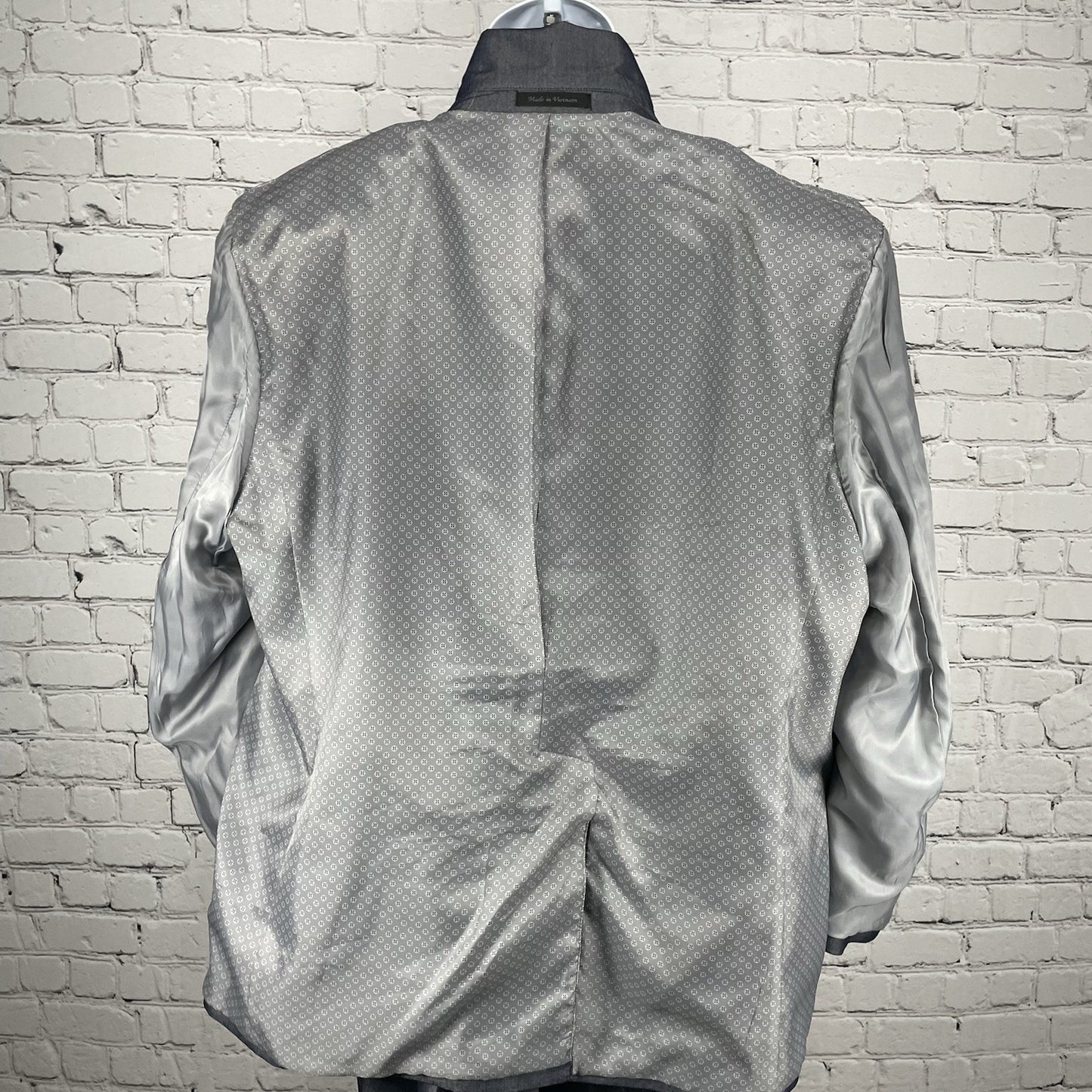 Ralph Lauren Blue Sheen 2 Button Blazer Tapered Pant Suit Set Size 48R (44x30)