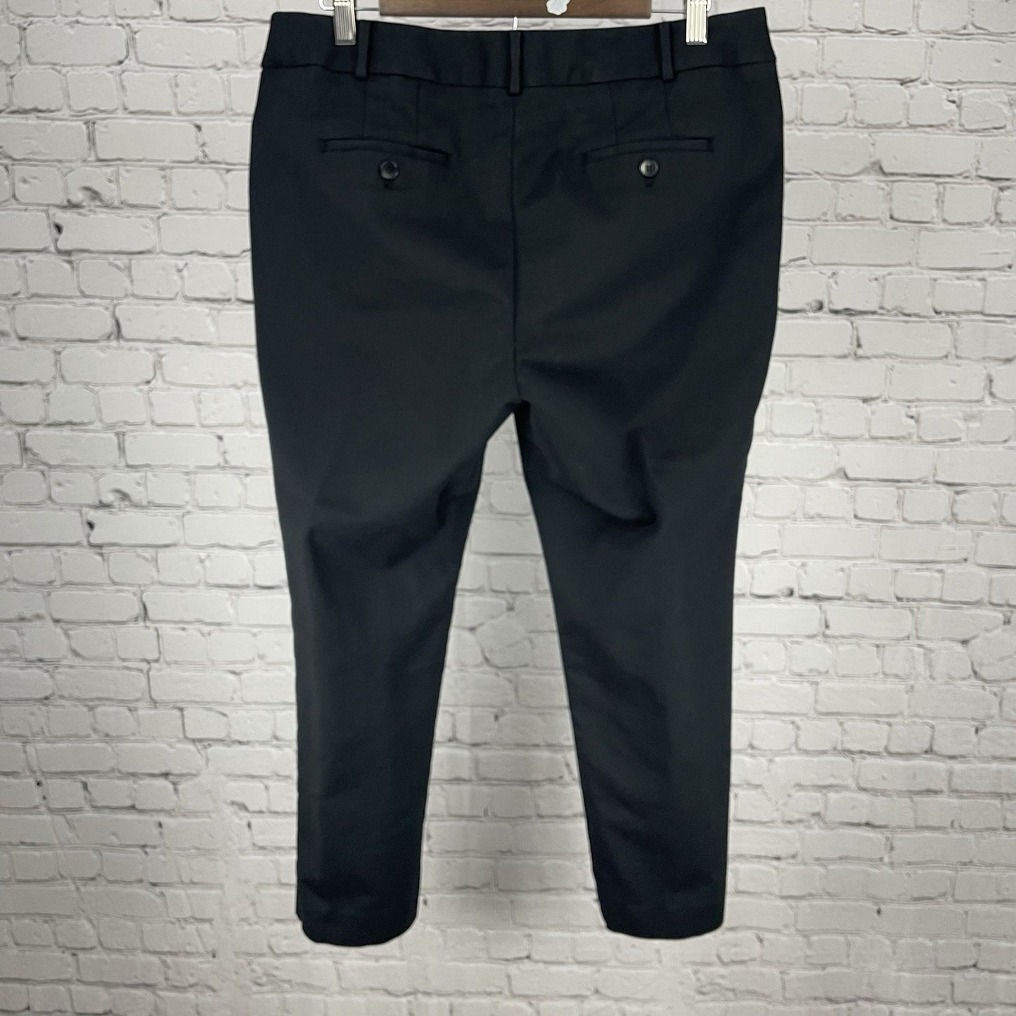 NWT Talbots Newport Black Mid Rise Stretch Ankle Dress Pants Size 12WP (34x27)