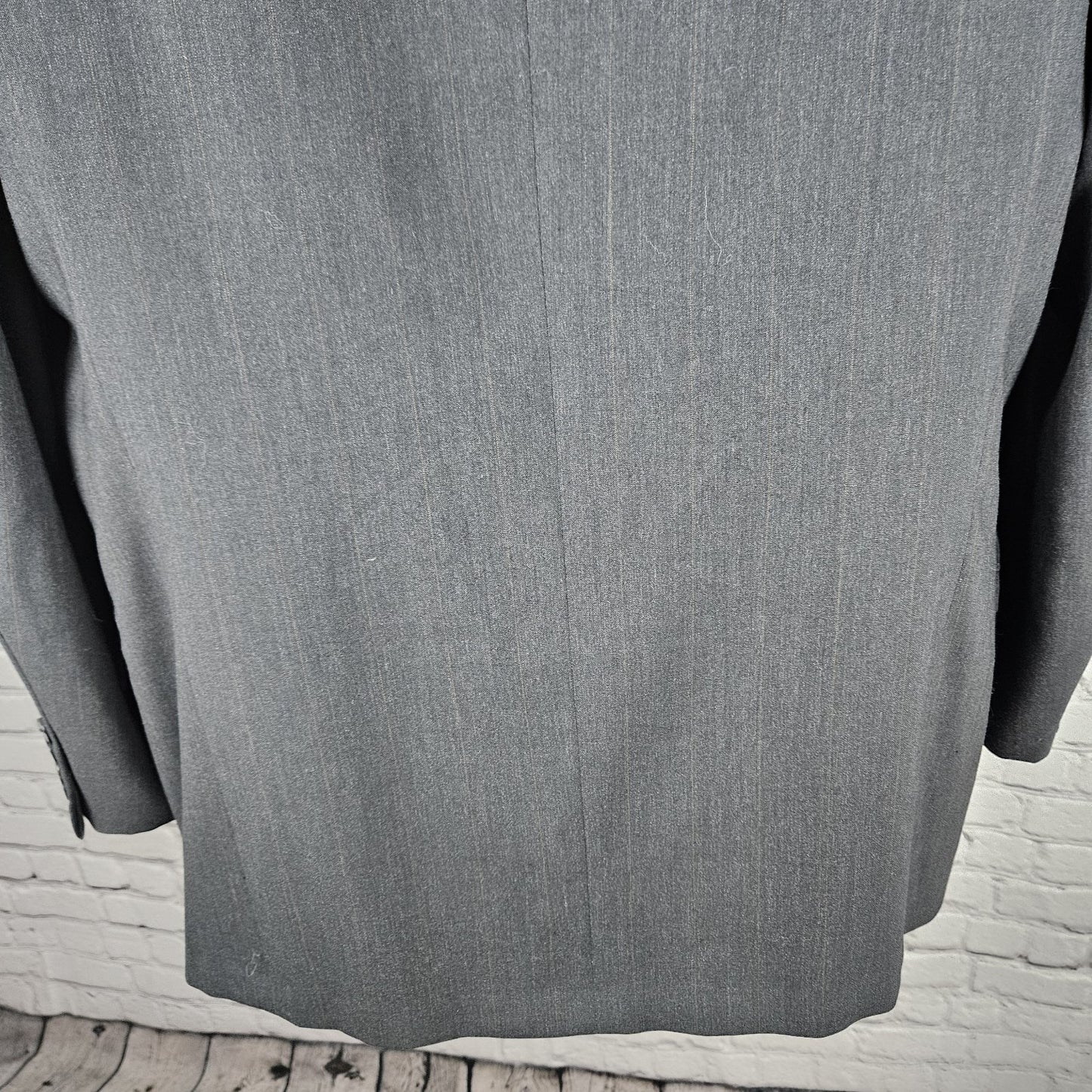 Calvin Klein Grey 100% Wool 2 Button Ventless Notch Blazer Sport Coat USA 44L