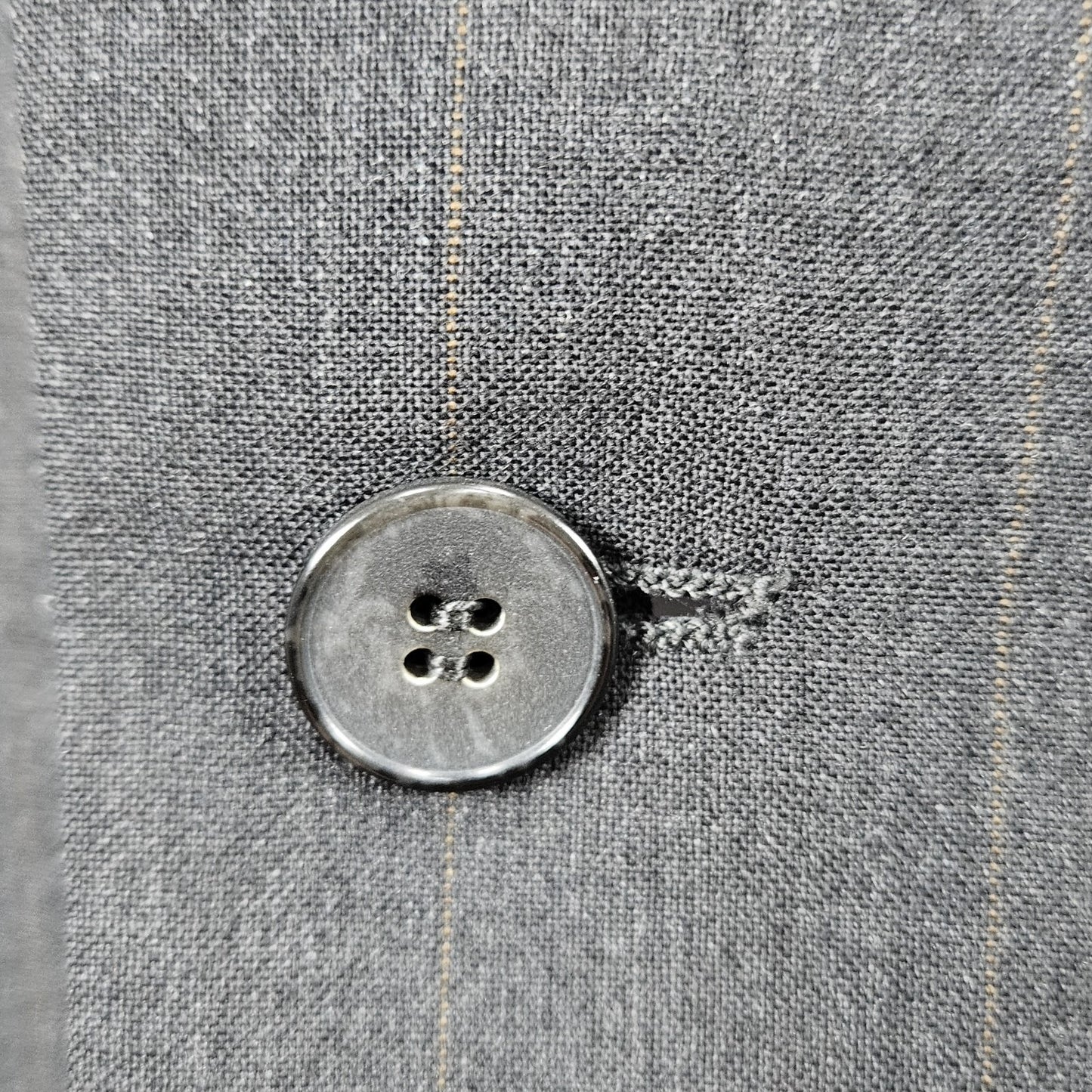 Calvin Klein Grey 100% Wool 2 Button Ventless Notch Blazer Sport Coat USA 44L