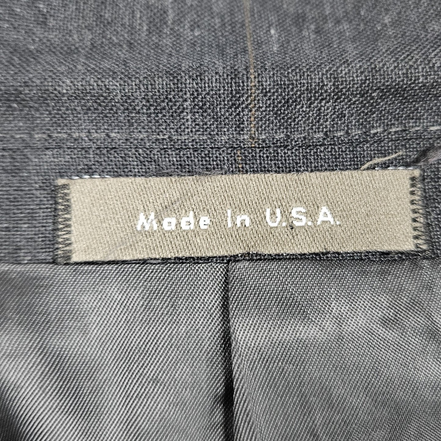 Calvin Klein Grey 100% Wool 2 Button Ventless Notch Blazer Sport Coat USA 44L