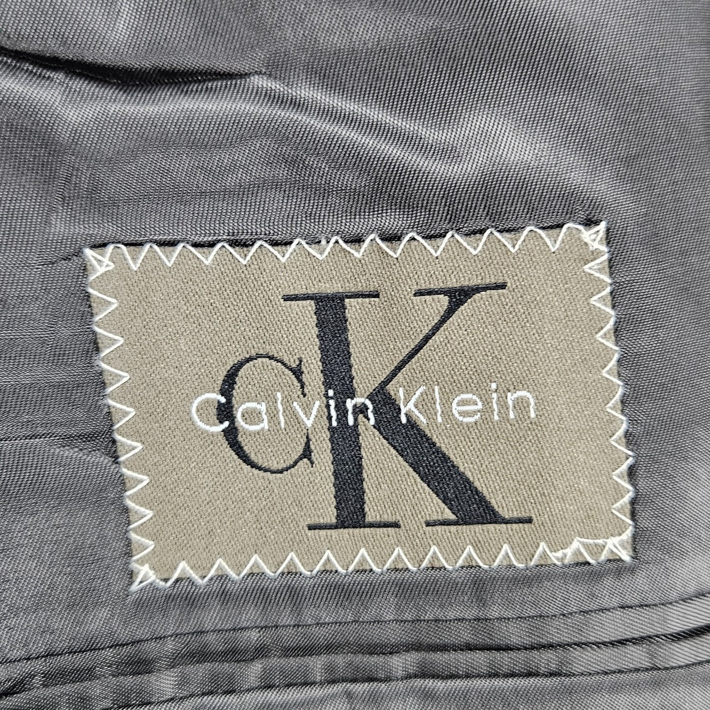Calvin Klein Grey 100% Wool 2 Button Ventless Notch Blazer Sport Coat USA 44L