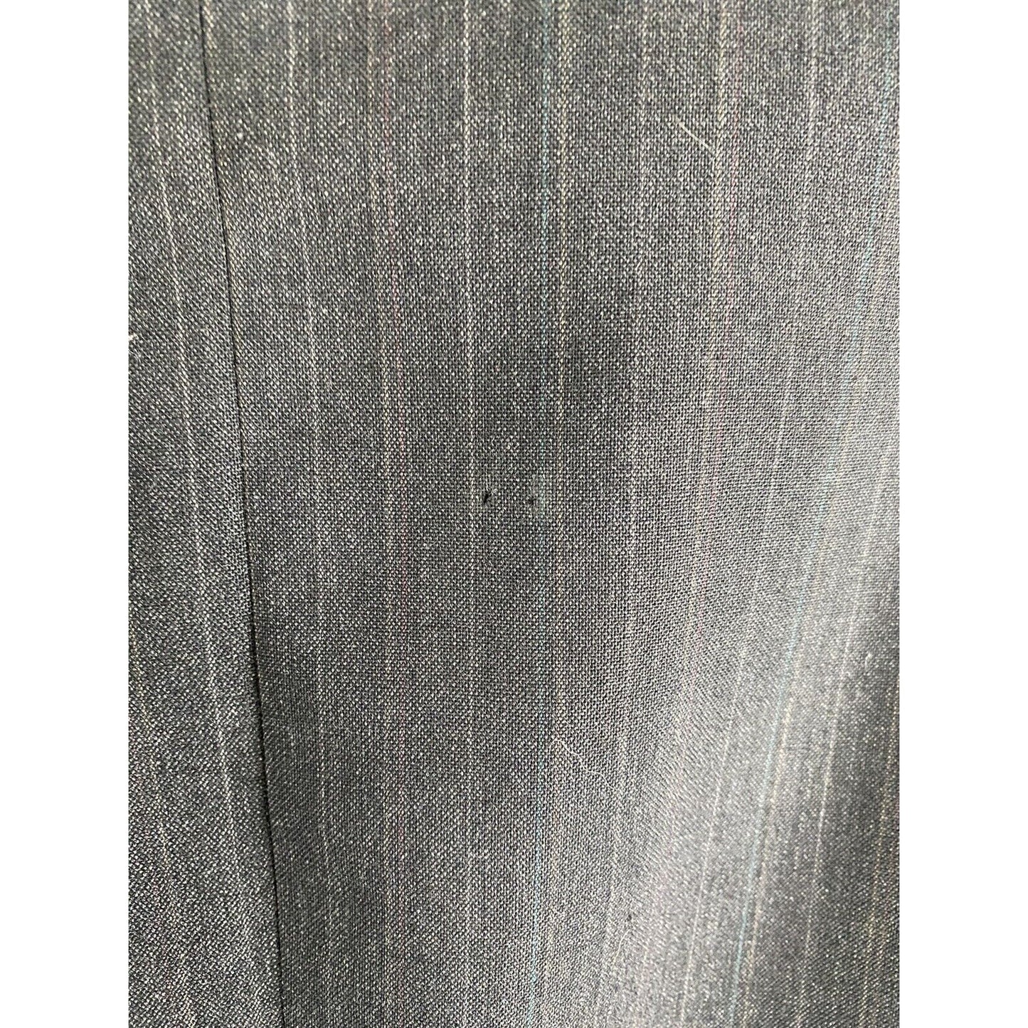 Imperial By Haggar Dark Gray Striped Two Button Blazer Jacket Men’s 44R