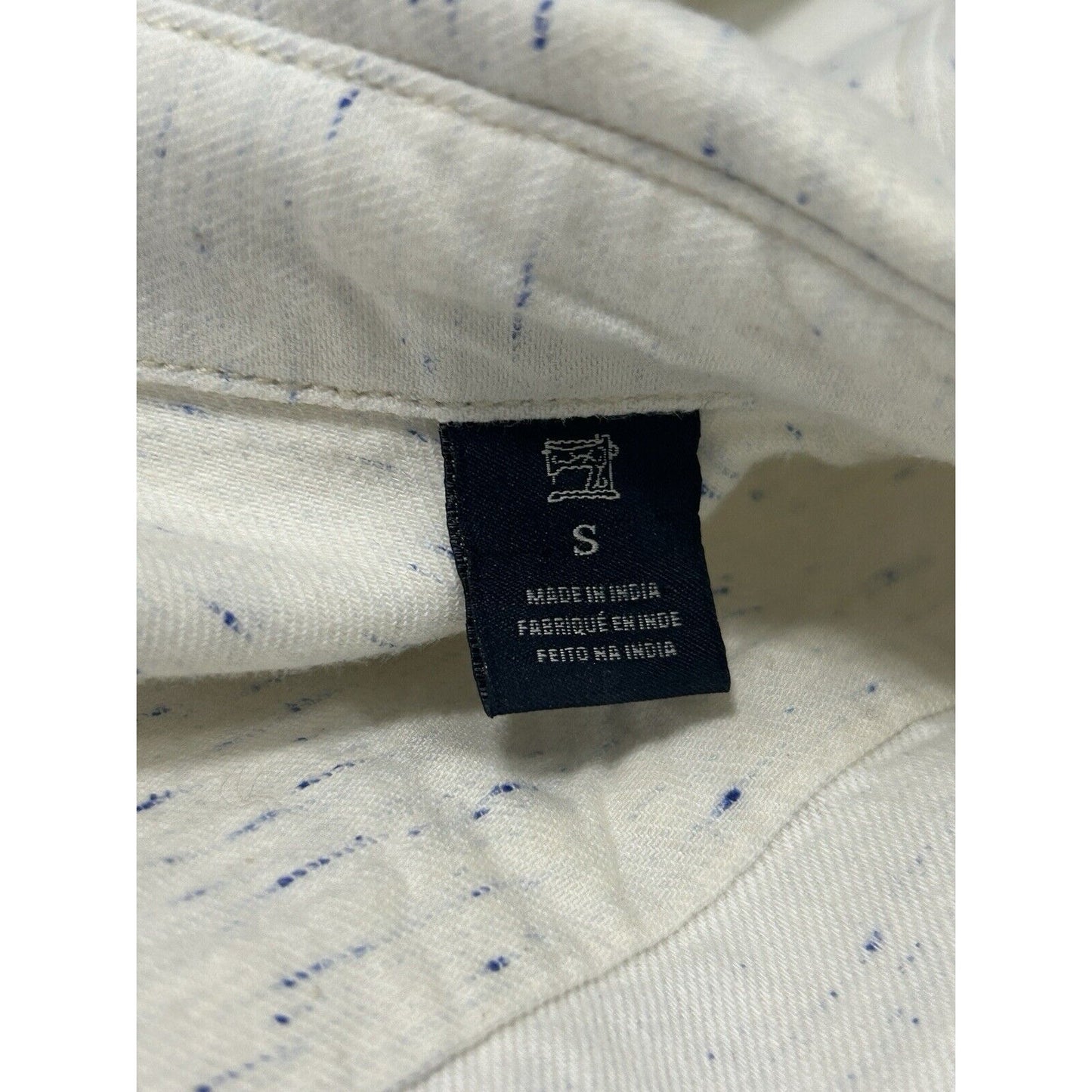Scotch And Soda Amsterdam Blauwatch Crème Speckled Long Sleeve Shirt Size Small